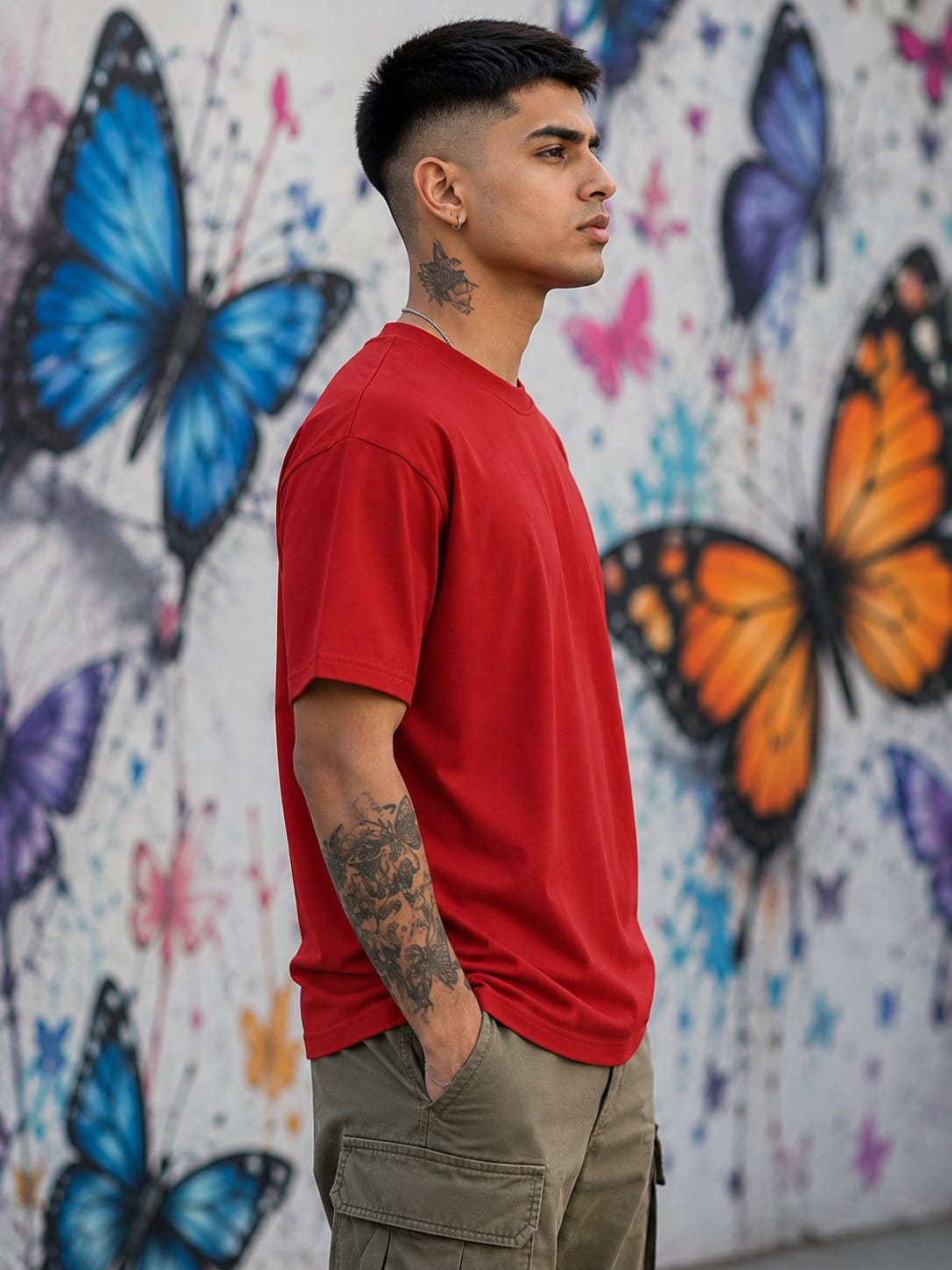 Men's Premium Red Classic Crew T-Shirt