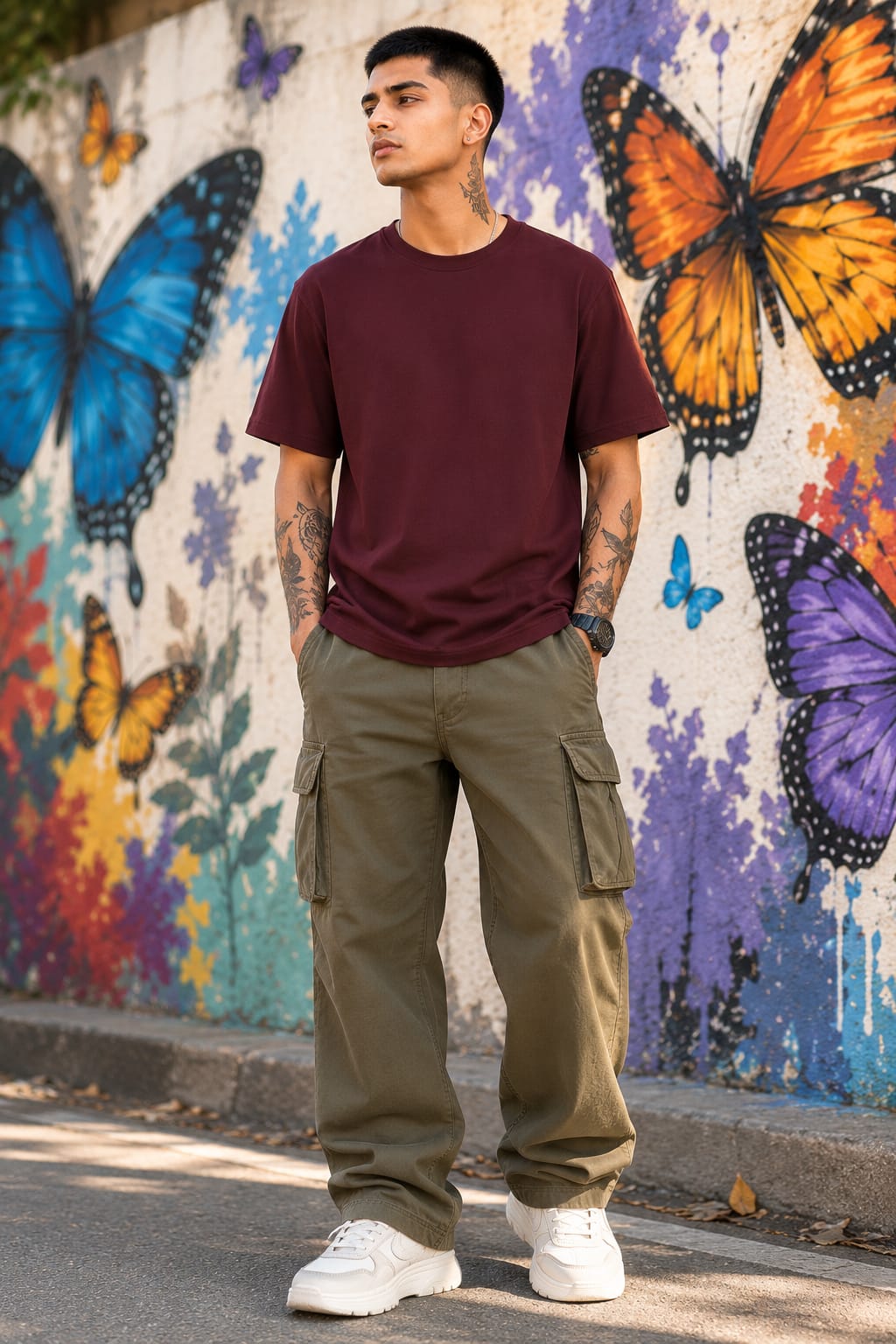 Men's Premium Maroon Classic Crew T-Shirt