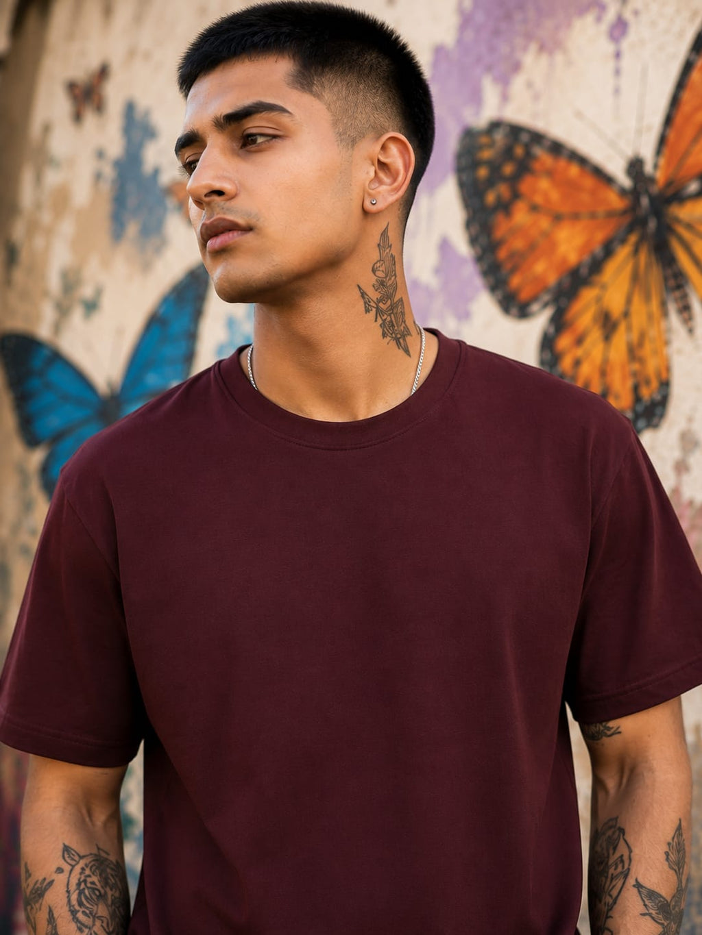 Men's Premium Maroon Classic Crew T-Shirt