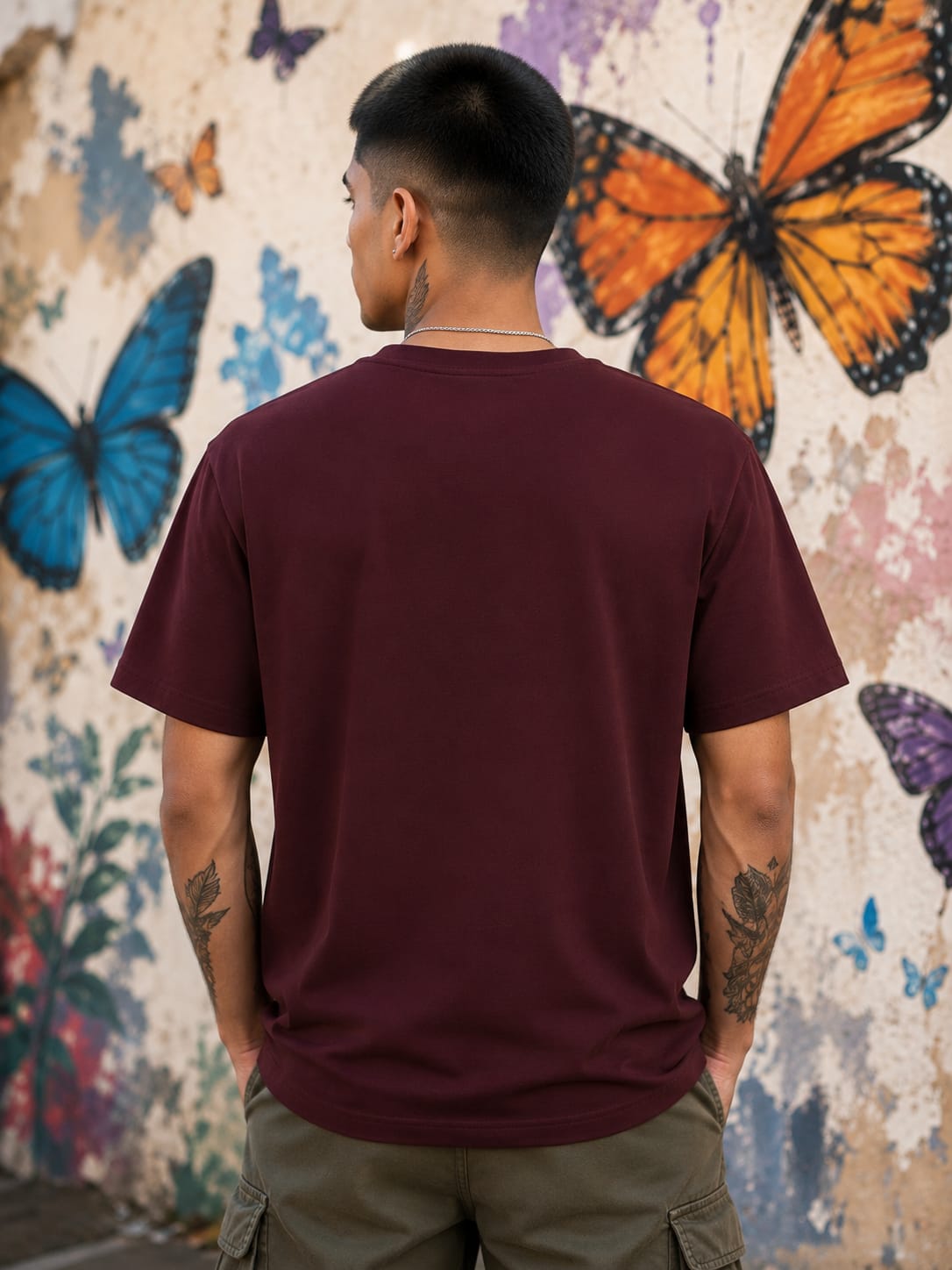 Men's Premium Maroon Classic Crew T-Shirt