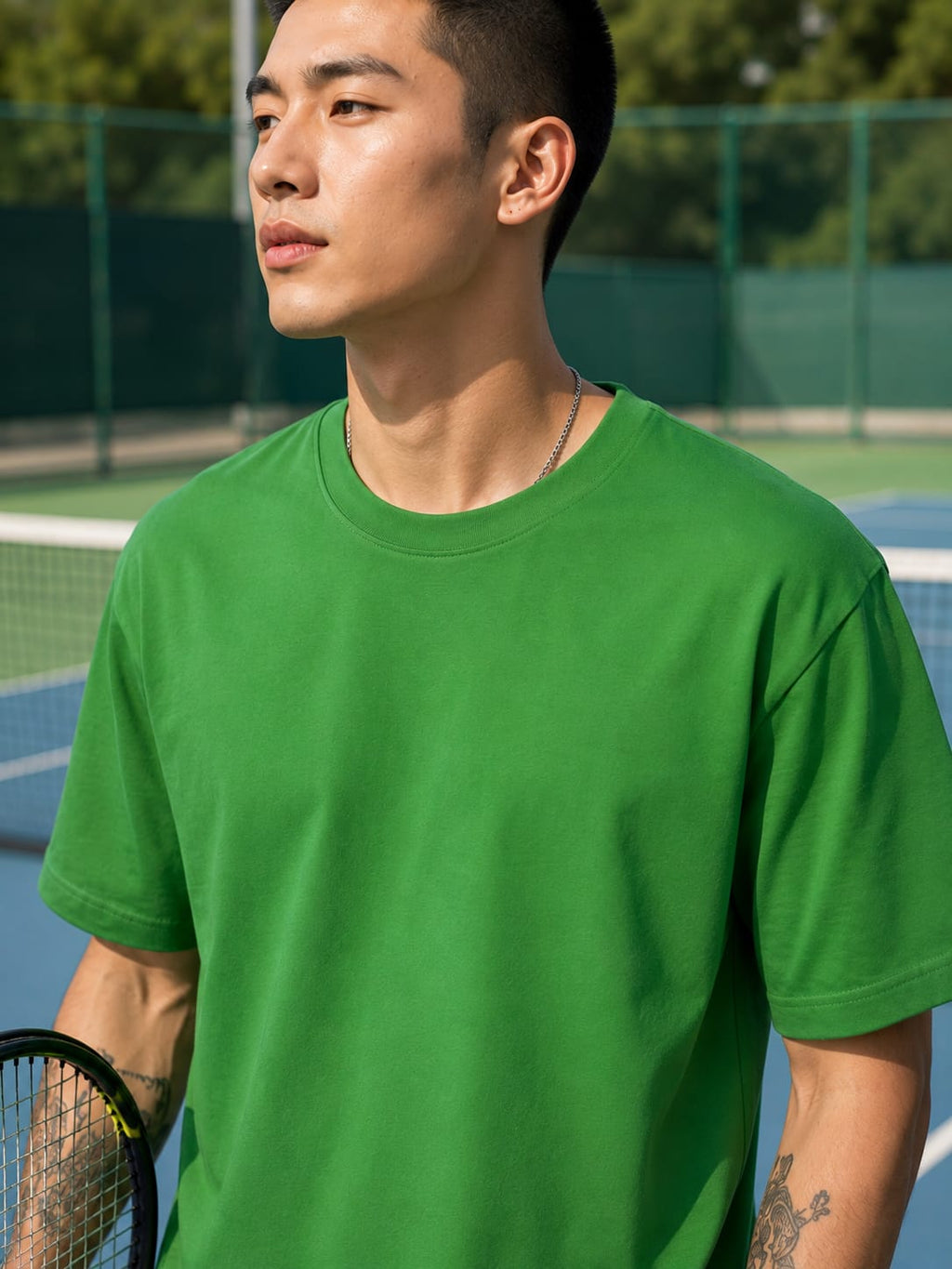 Men's Premium Flag Green Classic Crew T-Shirt