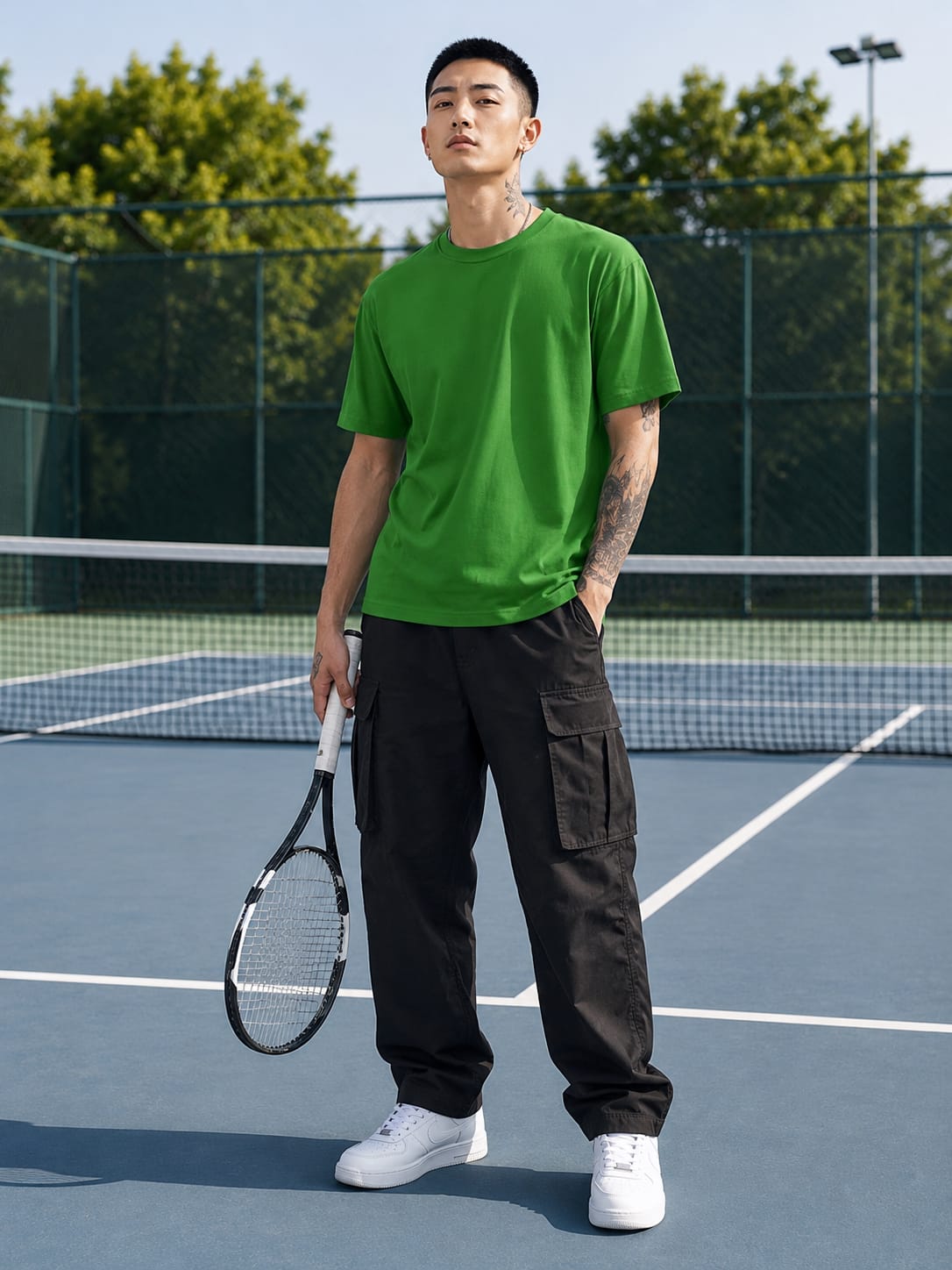 Men's Premium Flag Green Classic Crew T-Shirt