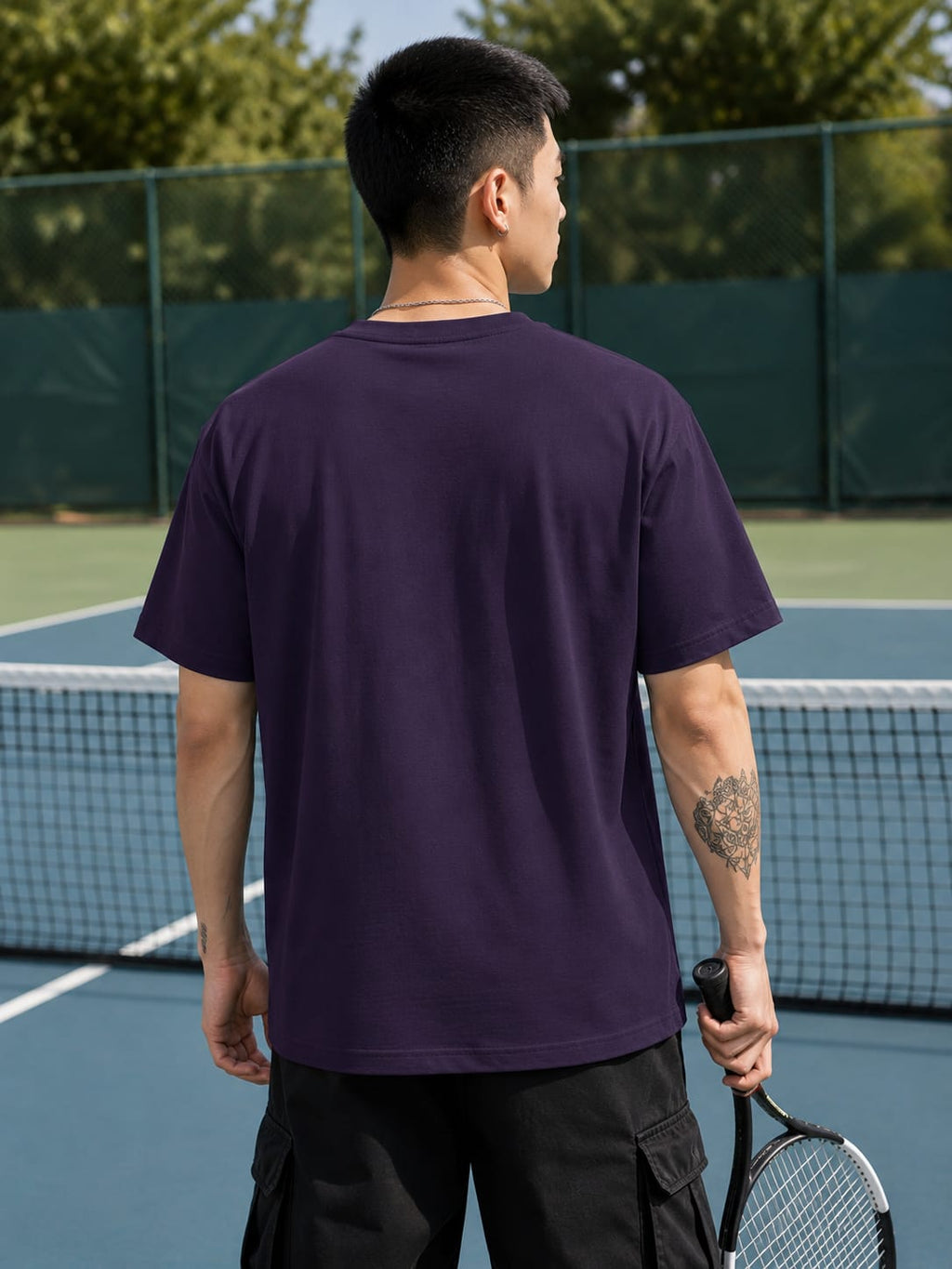 Men's Premium Purple Classic Crew T-Shirt