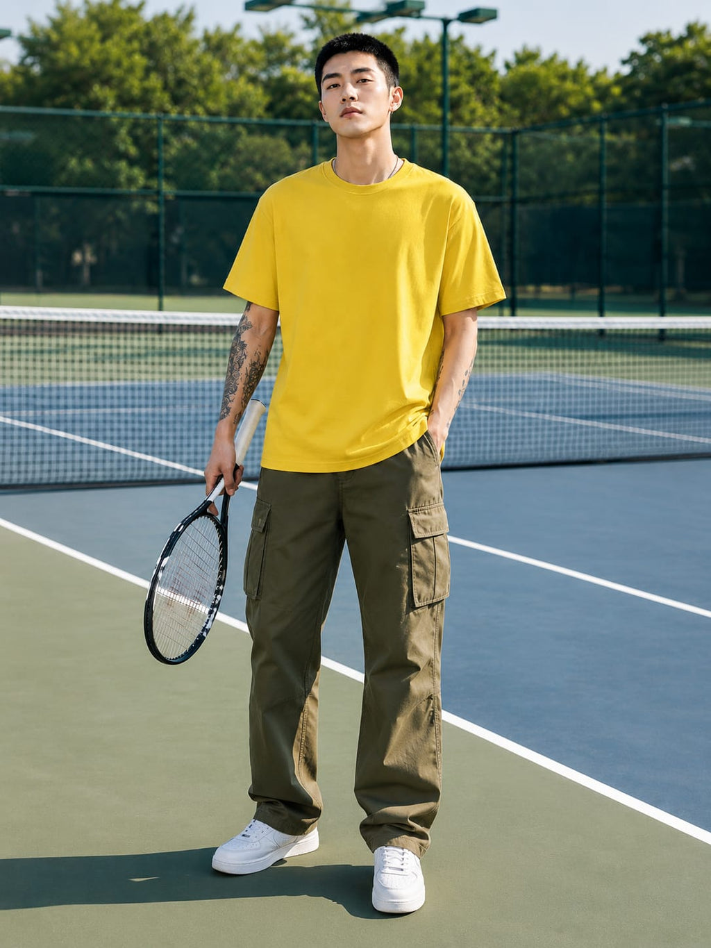 Men's Premium New Yellow Classic Crew T-Shirt