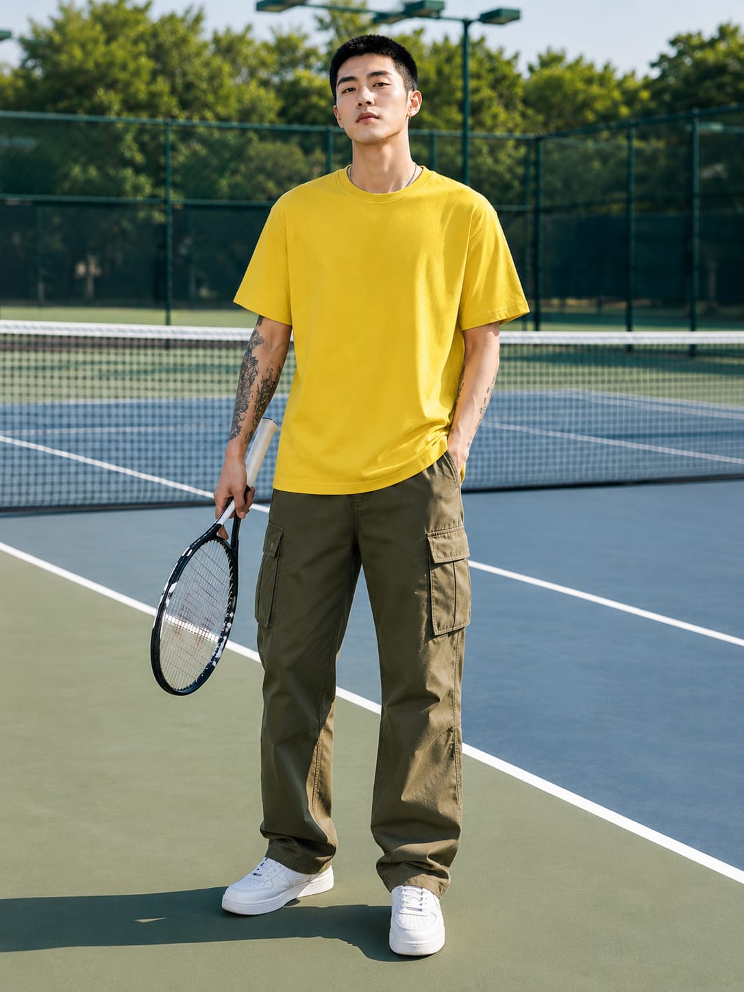 Men's Premium New Yellow Classic Crew T-Shirt