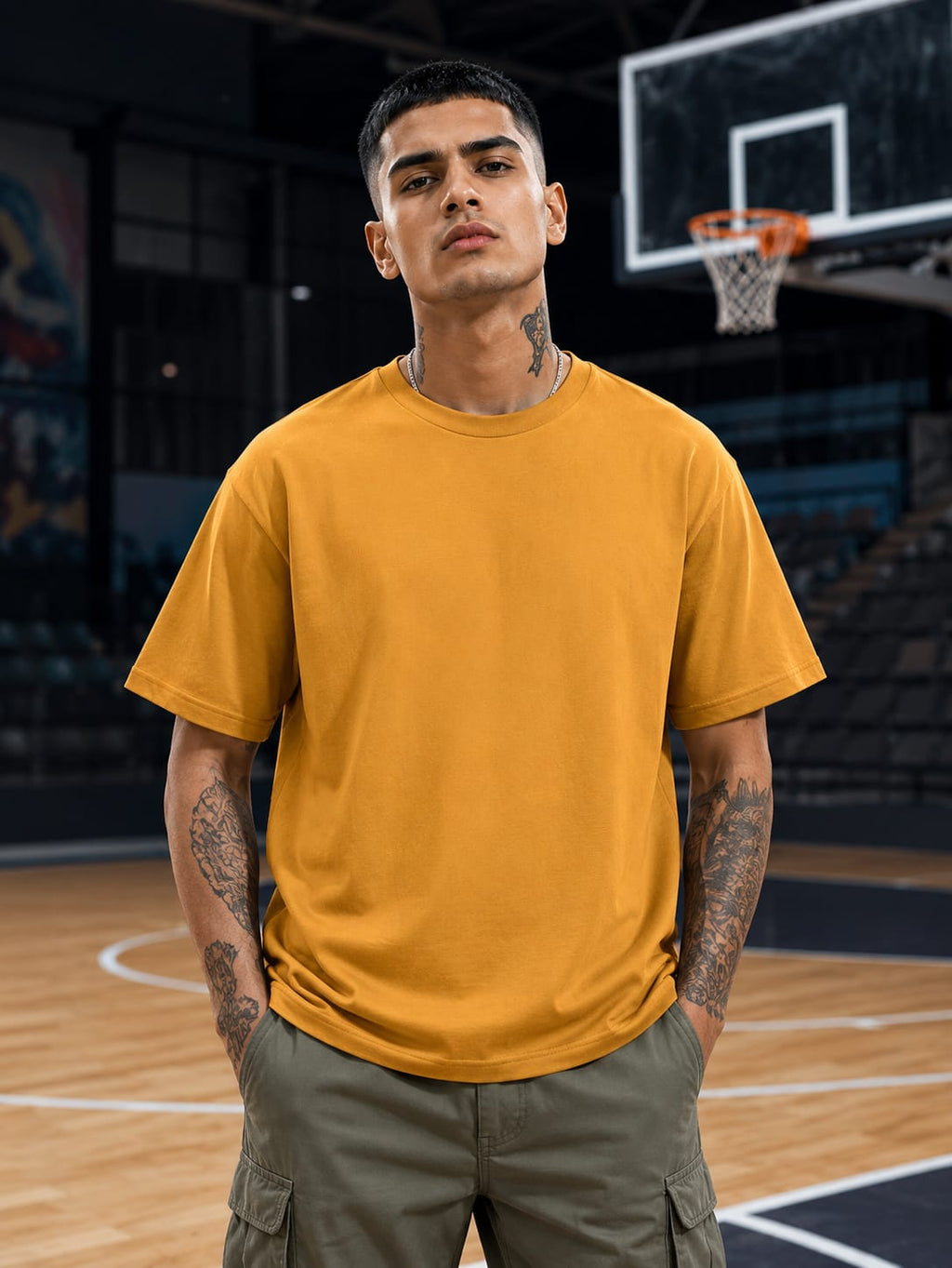 Men's Premium Golden Yellow Classic Crew T-Shirt