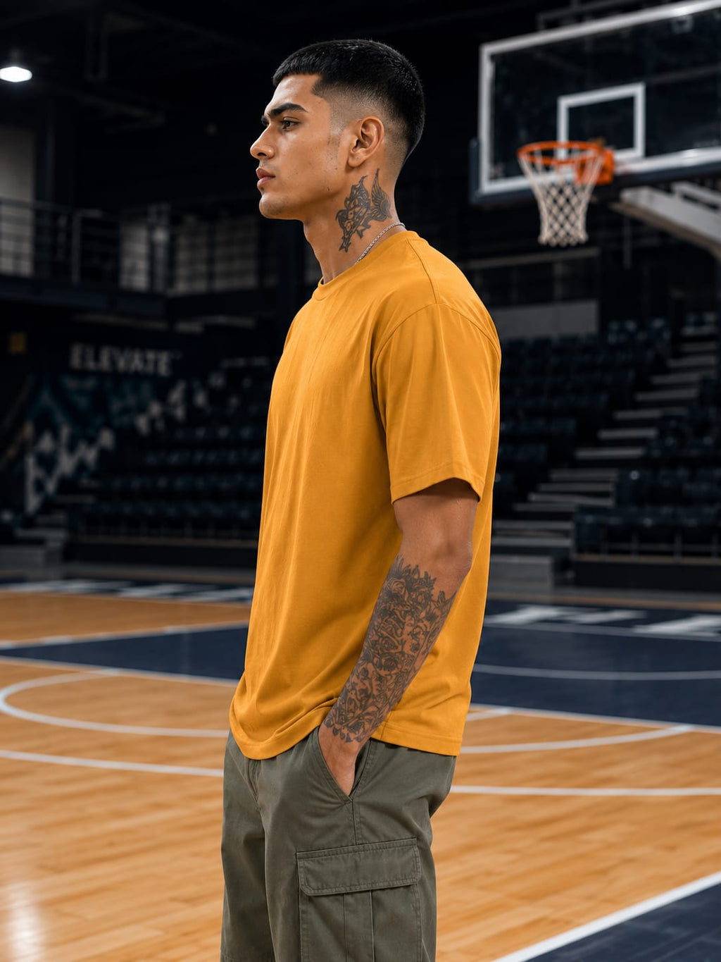 Men's Premium Golden Yellow Classic Crew T-Shirt