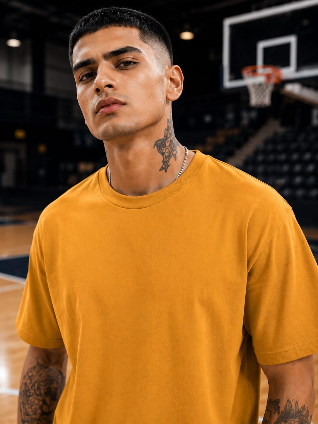 Men's Premium Golden Yellow Classic Crew T-Shirt