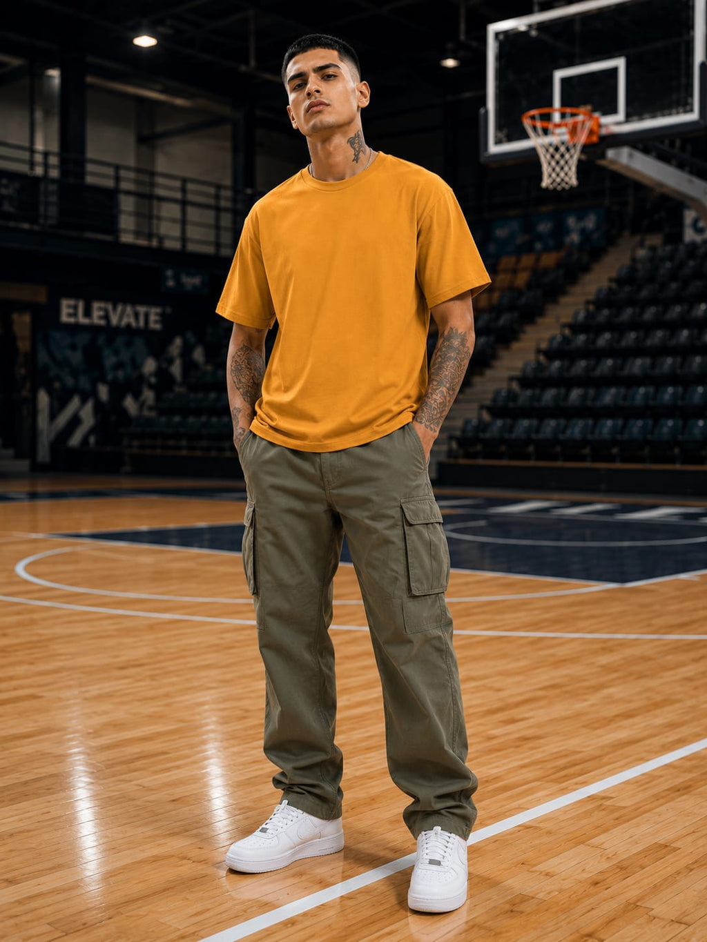 Men's Premium Golden Yellow Classic Crew T-Shirt