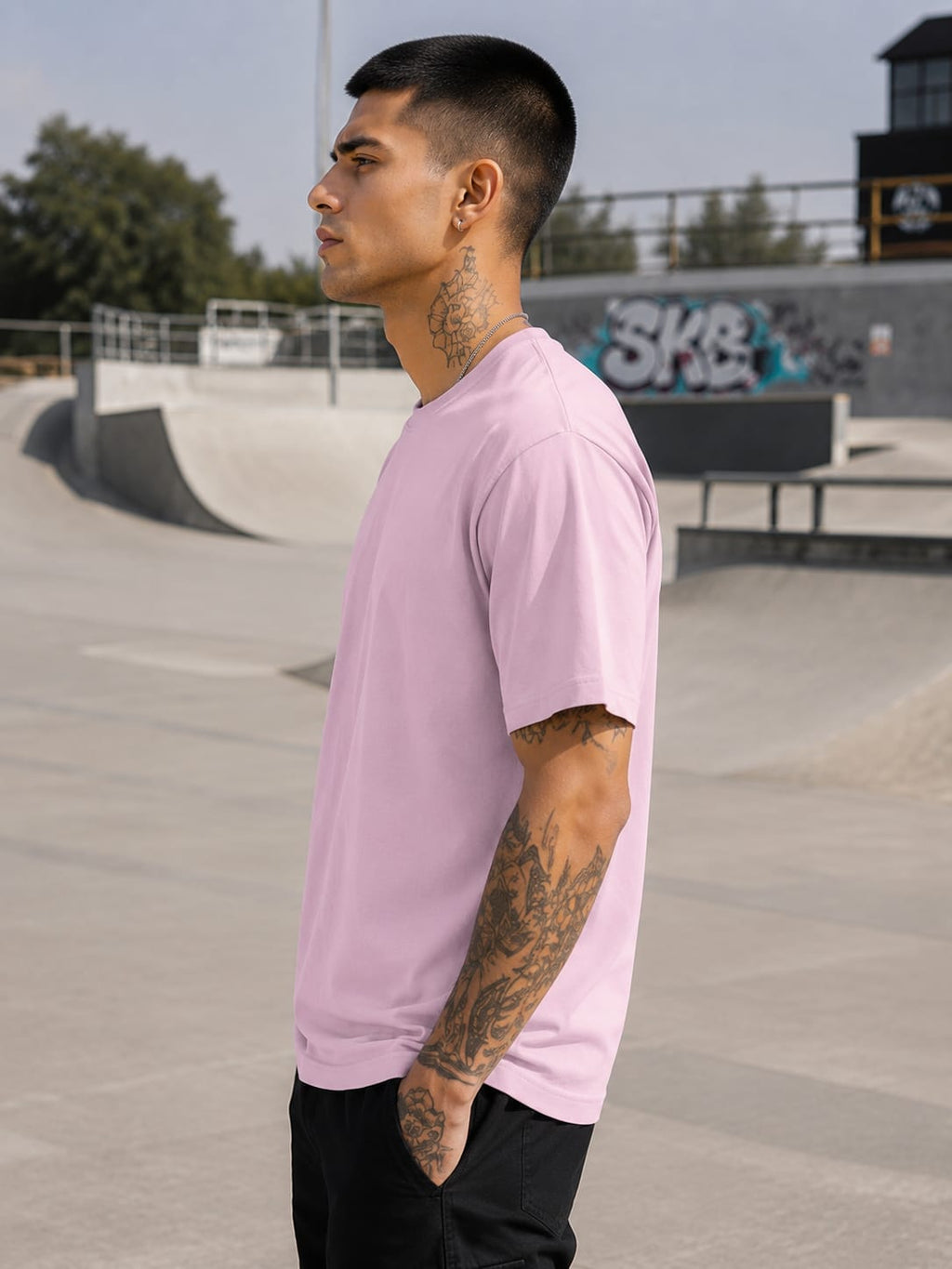 Men's Premium Light Baby Pink Classic Crew T-Shirt