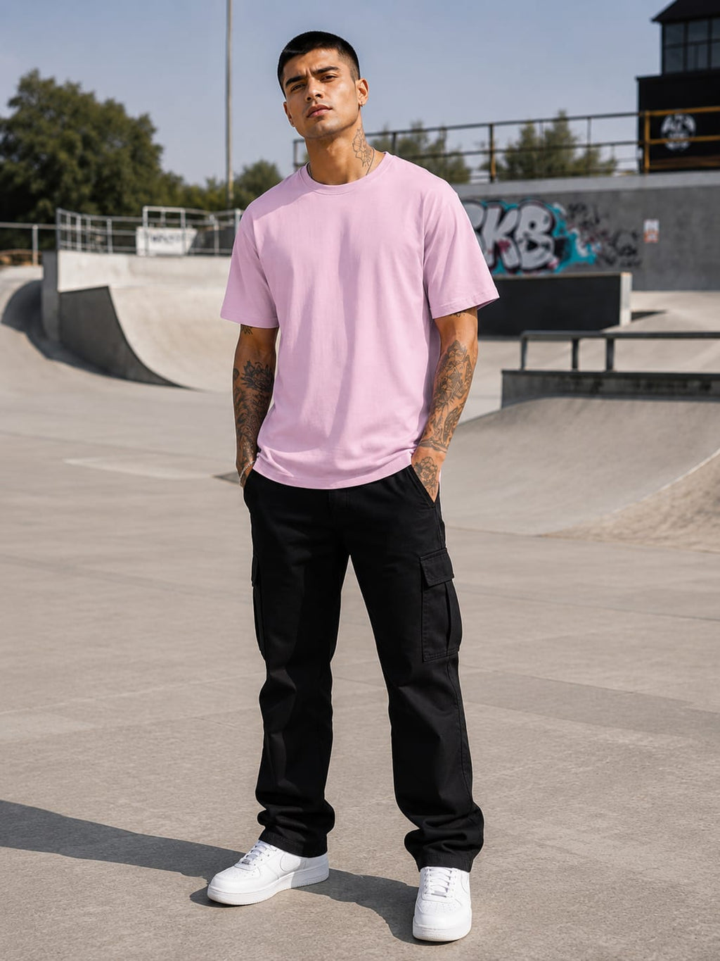 Men's Premium Light Baby Pink Classic Crew T-Shirt