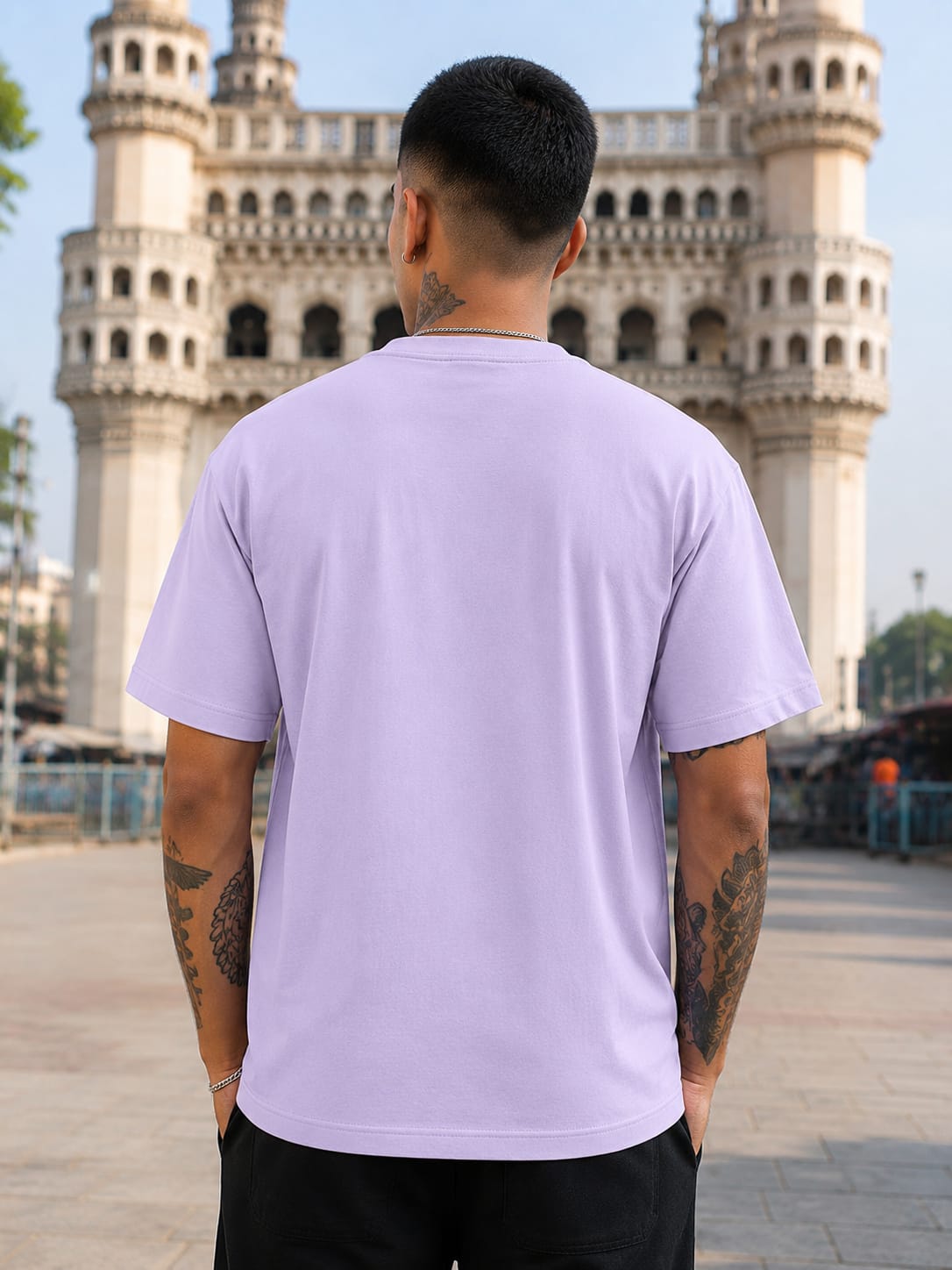 Men's Premium Lavender Classic Crew T-Shirt