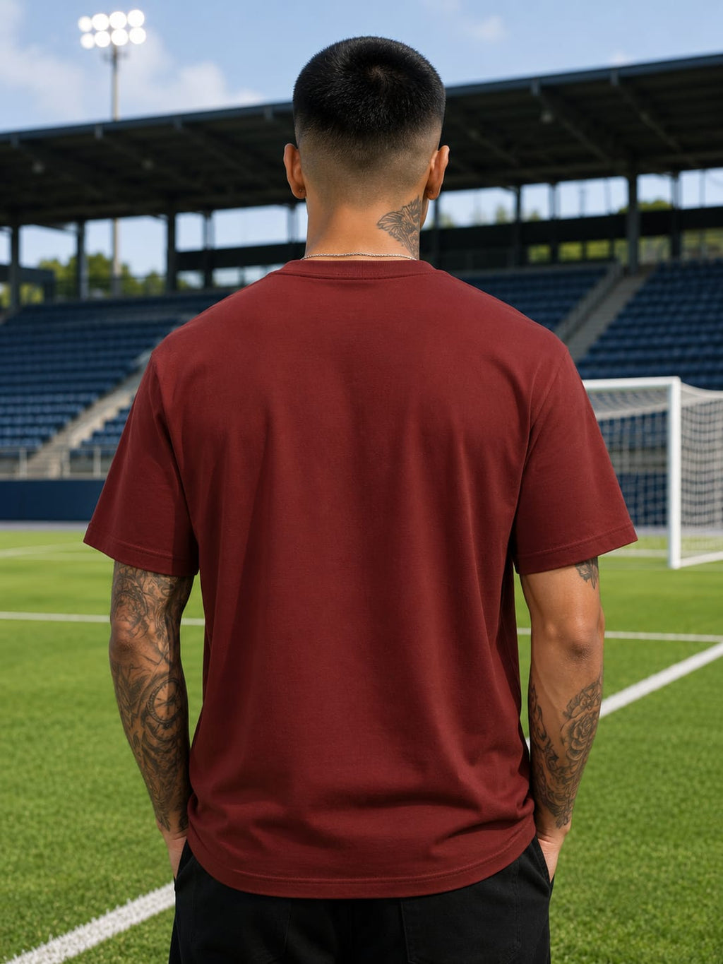 Men's Premium Brick Red Classic Crew T-Shirt