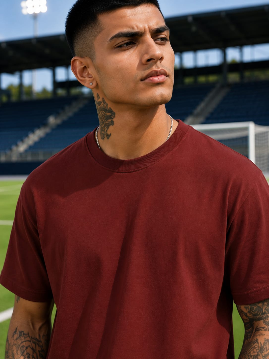 Men's Premium Brick Red Classic Crew T-Shirt