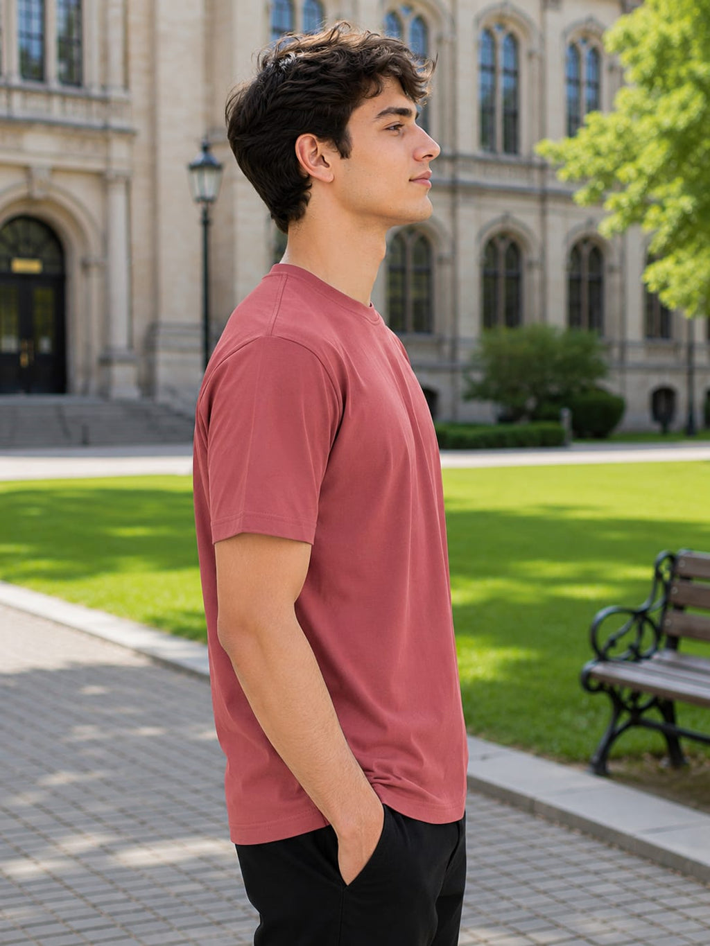 Men's Premium Coral Classic Crew T-Shirt