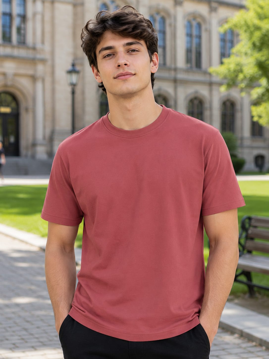 Men's Premium Coral Classic Crew T-Shirt
