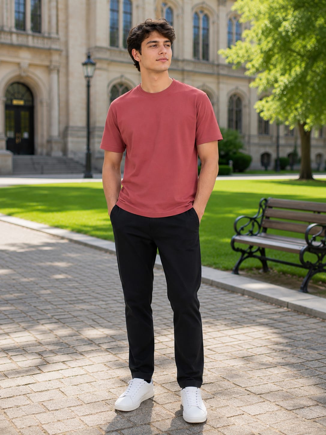 Men's Premium Coral Classic Crew T-Shirt