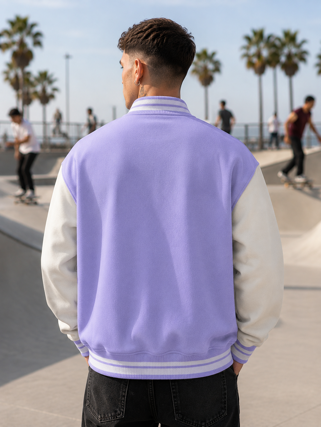 Men's Lavender Varsity Jacket
