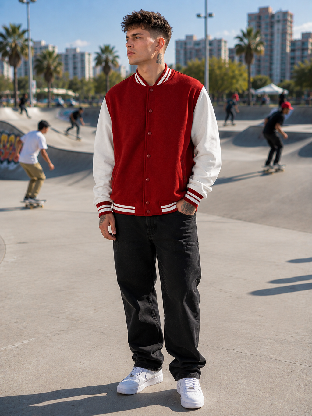 Men's Red Varsity Jacket
