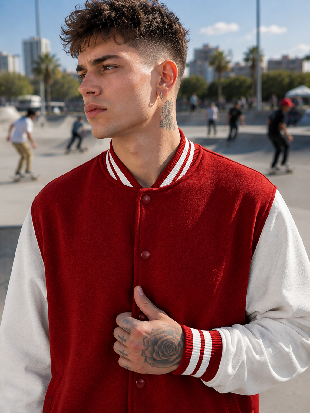 Men's Red Varsity Jacket