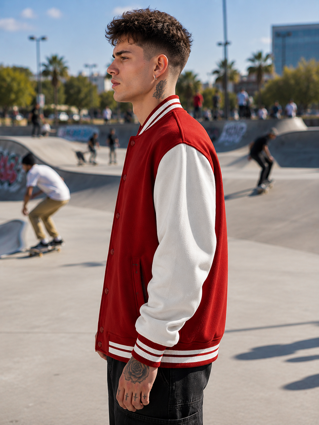 Men's Red Varsity Jacket