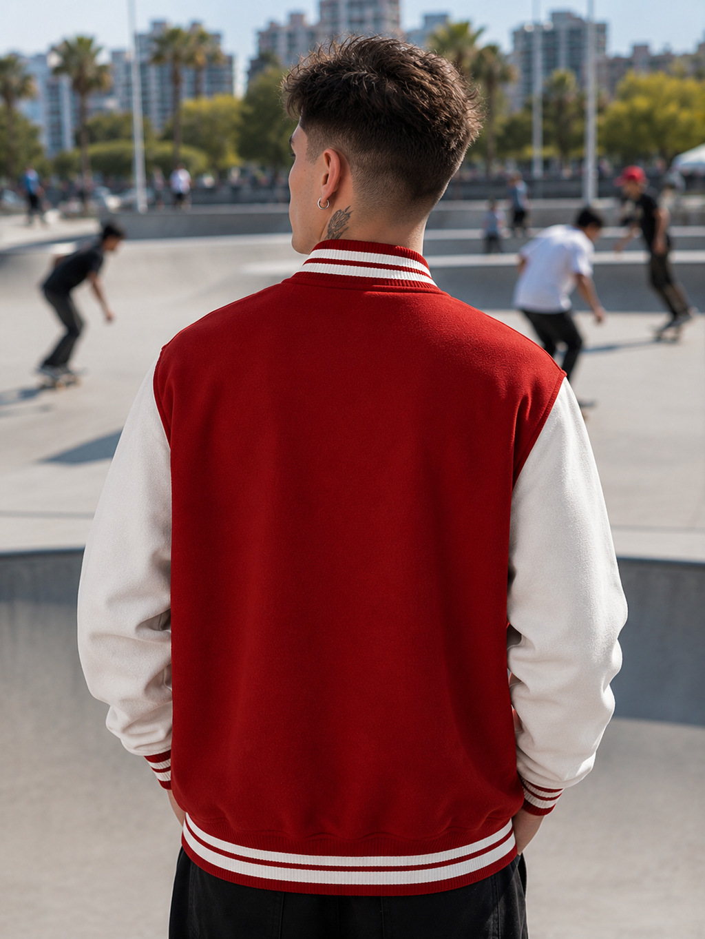 Men's Red Varsity Jacket