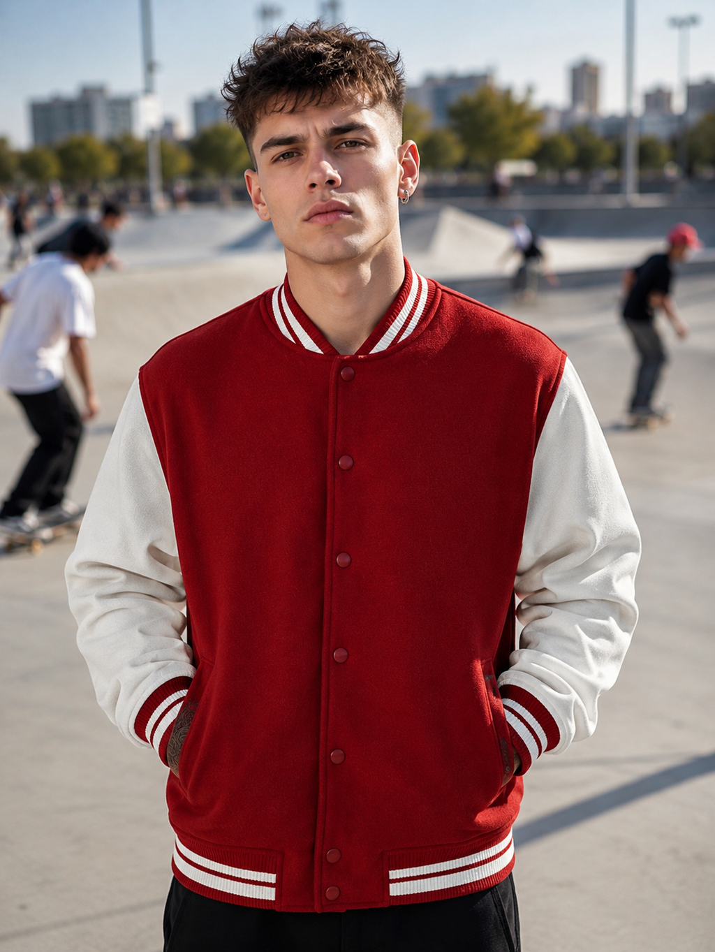 Men's Red Varsity Jacket