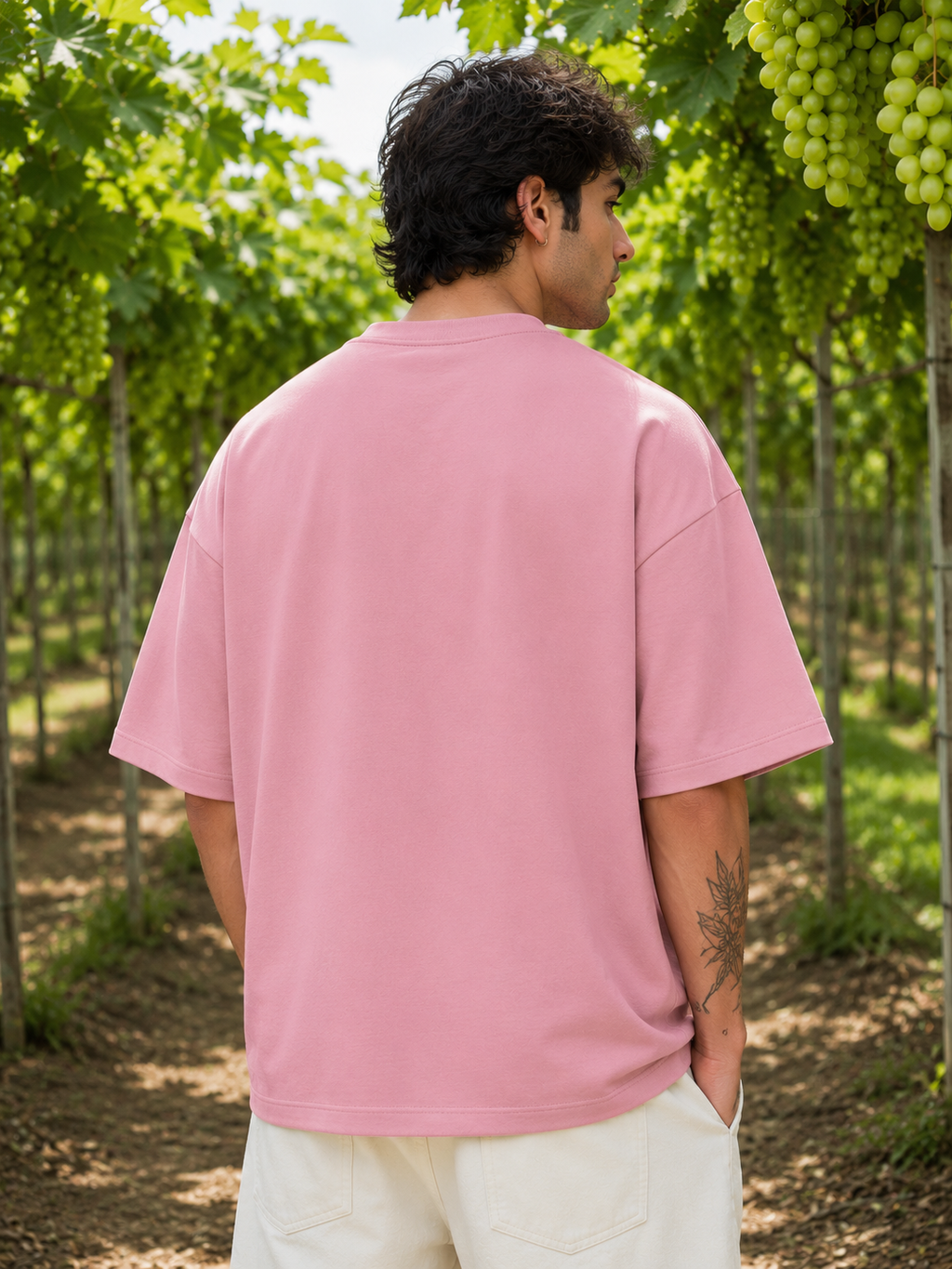 Men's Flamingo BTW Typography Oversized T-shirt