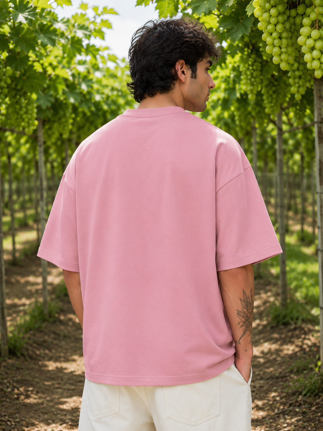Men's Flamingo BTW Typography Oversized T-shirt