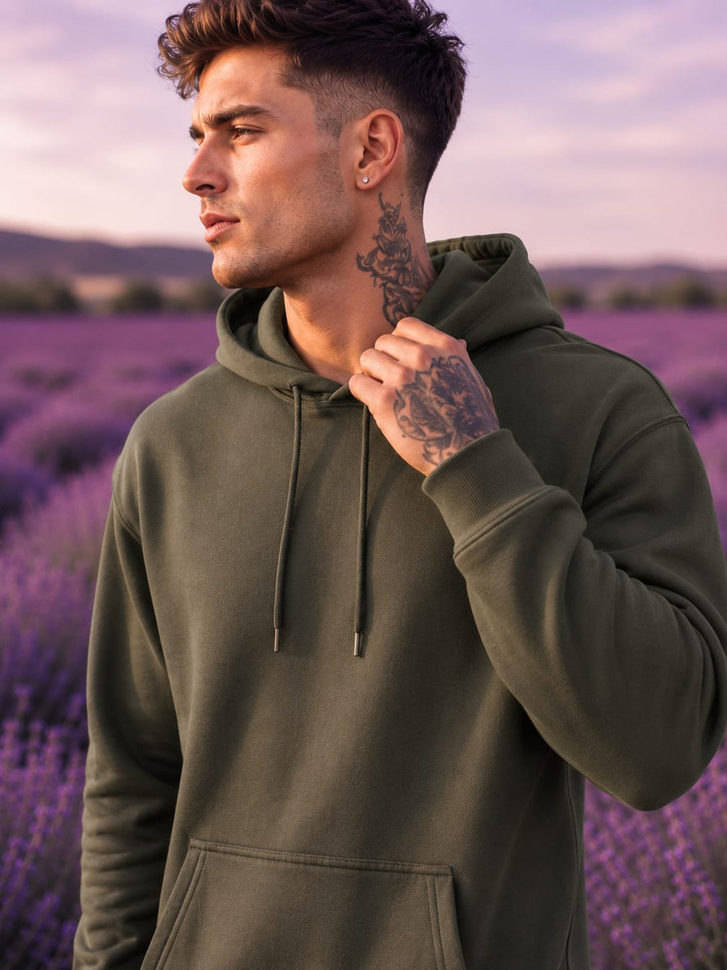 Men's Olive Green Hoodie