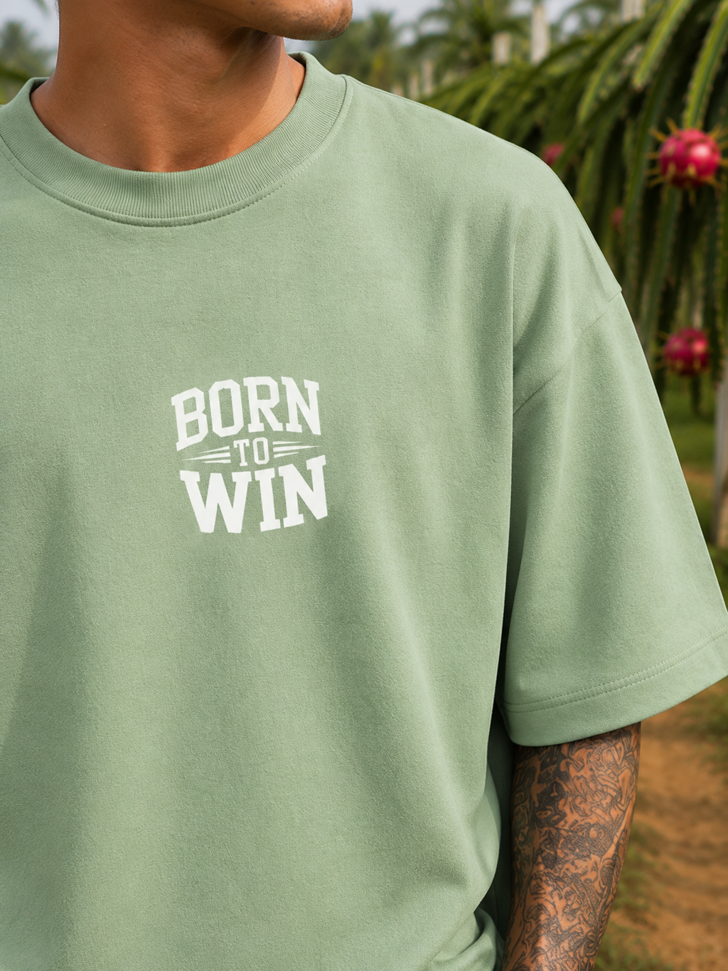 Men's Jade BTW Typography Oversized T-shirt.