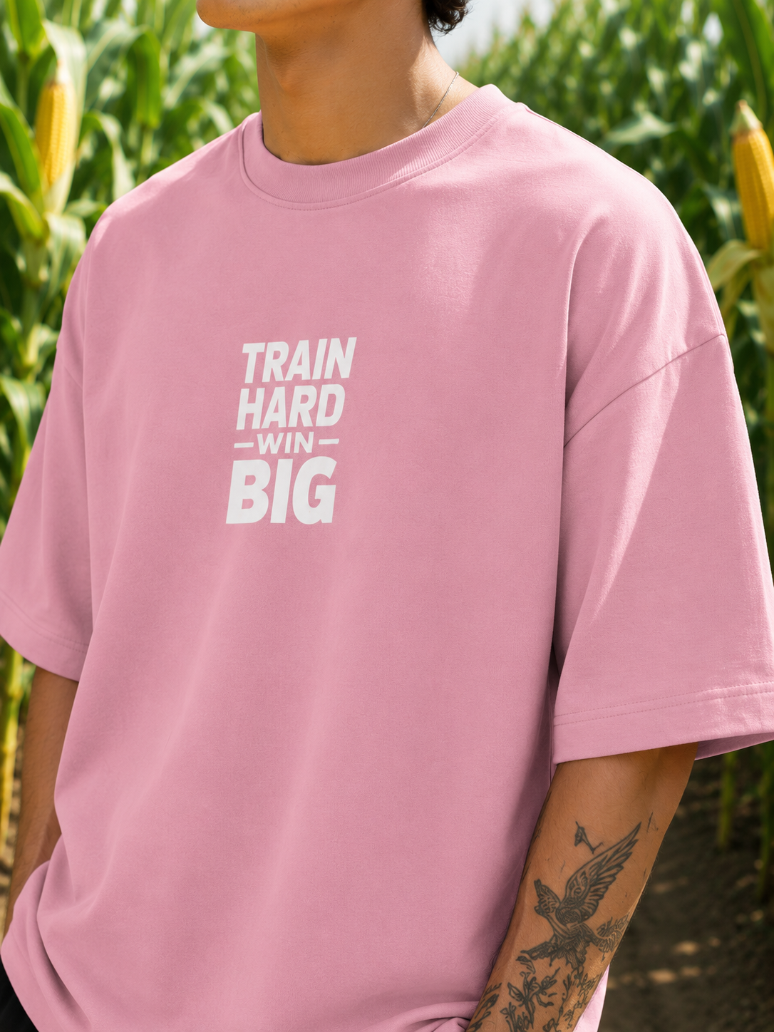 Men's Flamingo THWB Typography Oversized T-shirt