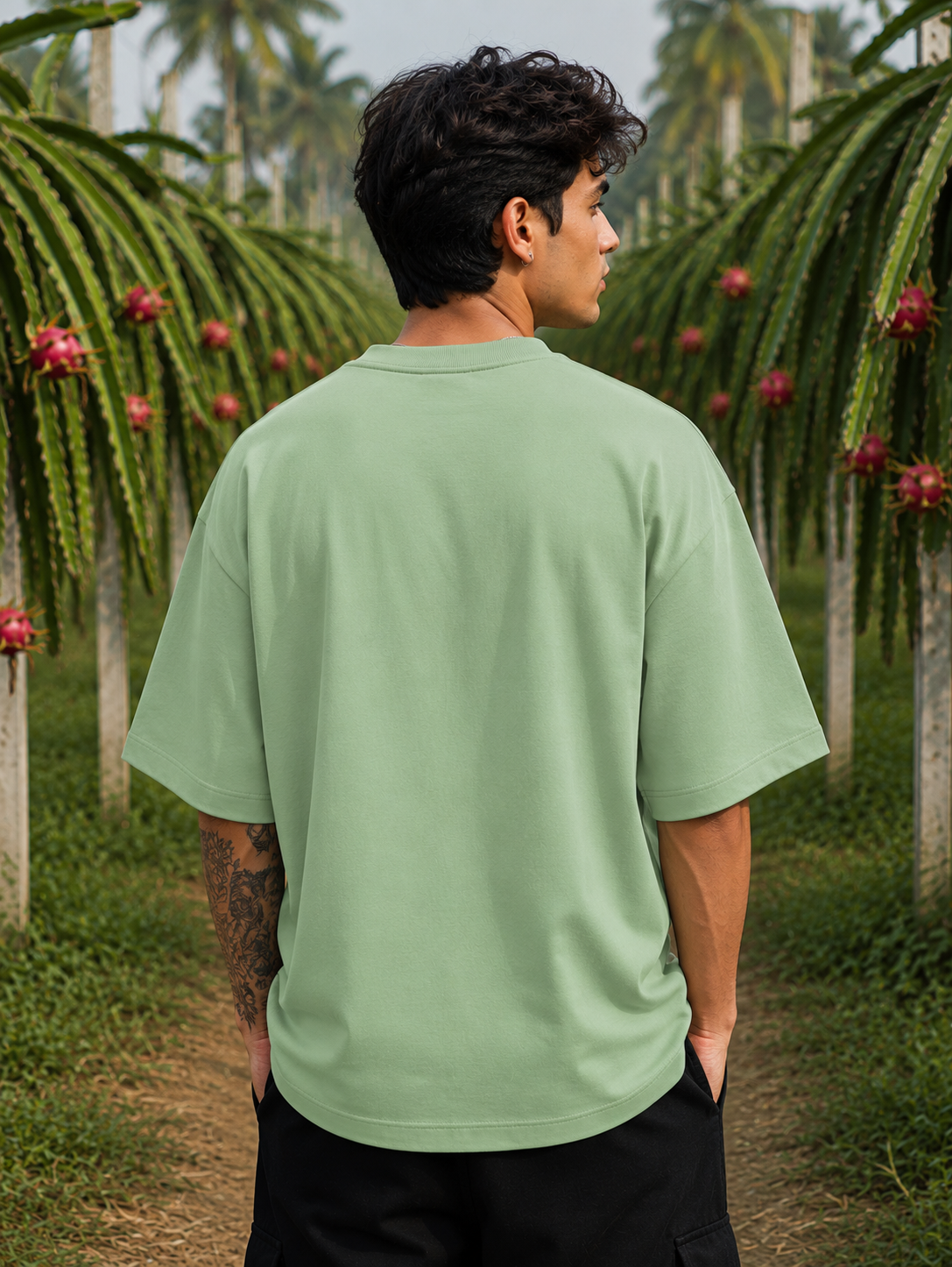 Men's Jade BTW Typography Oversized T-shirt.