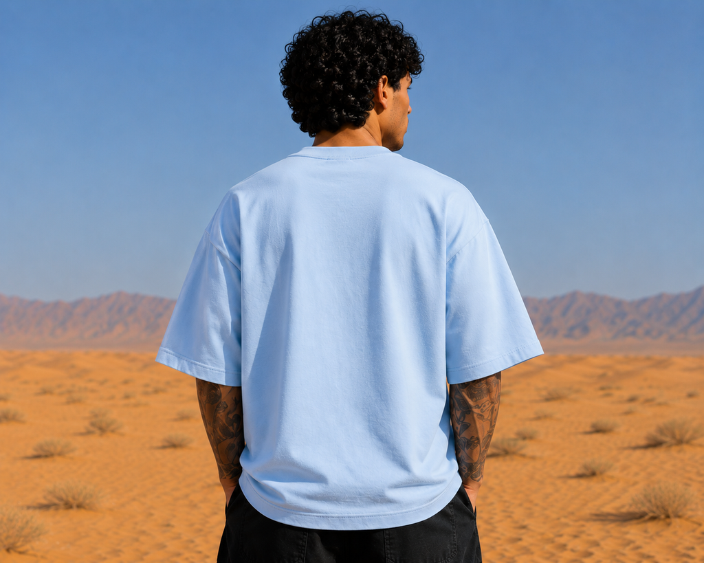 Men's ''Ryu Rise" Printed Terry Oversized T-shirt