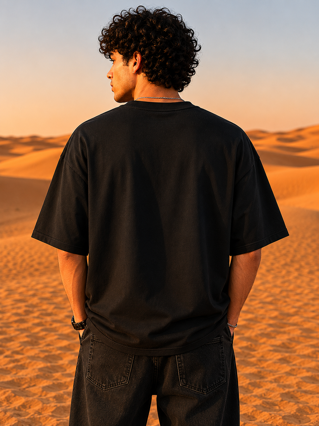 Men's Croco Swamp' Heavy French Terry Oversized T-shirt