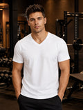 Men's Premium White V Neck T-Shirt