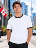 Men's Black & White Ringer T-Shirt.