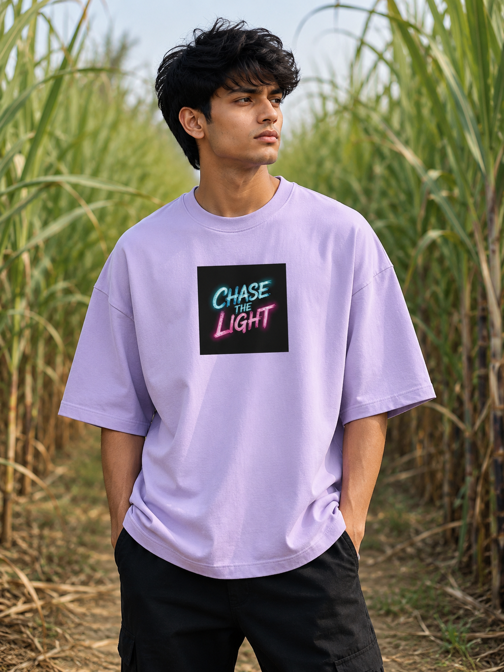 Men's Levender CTL Typography Oversized T-shirt