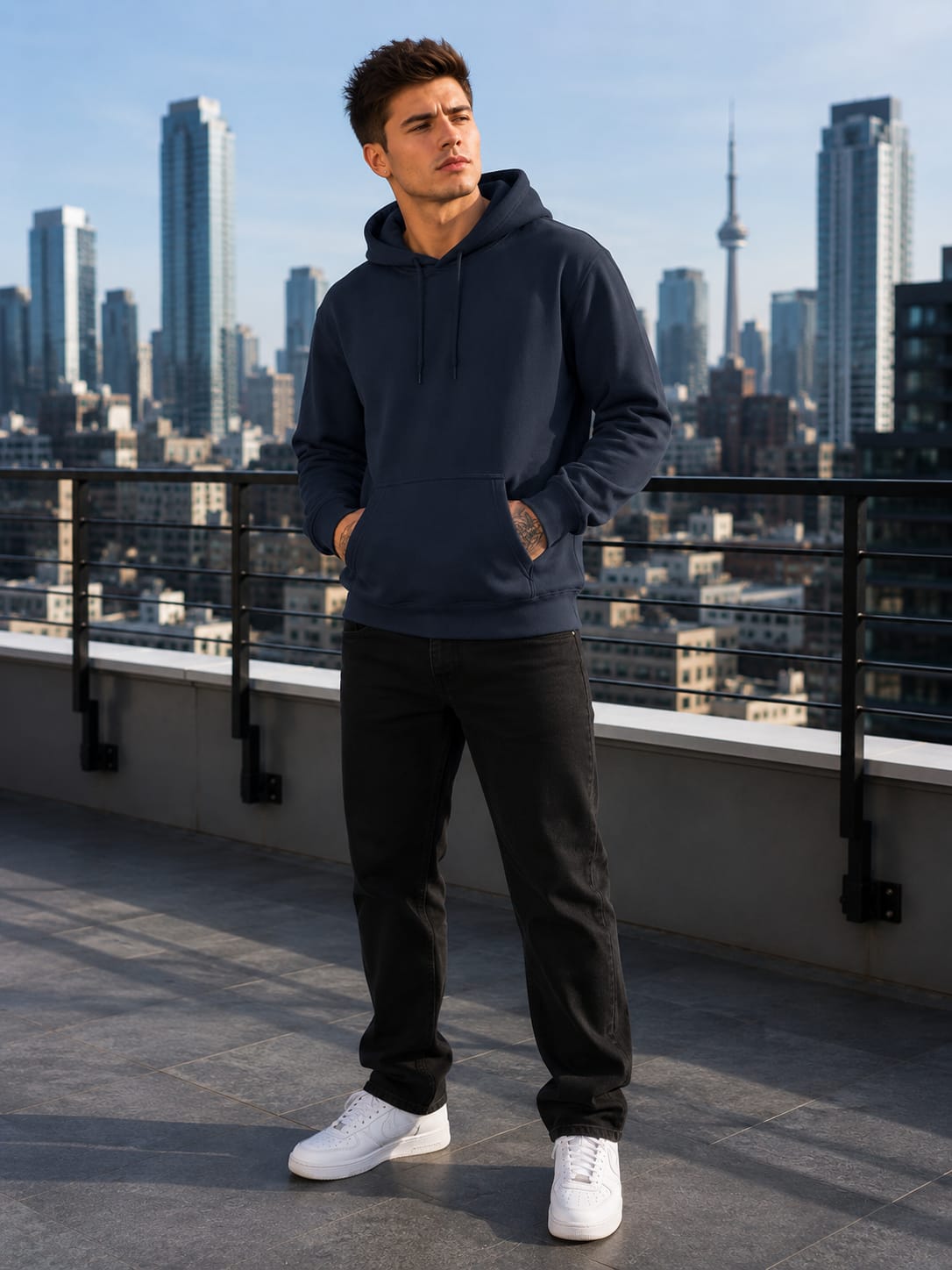 Men's Navy Blue Hoodie