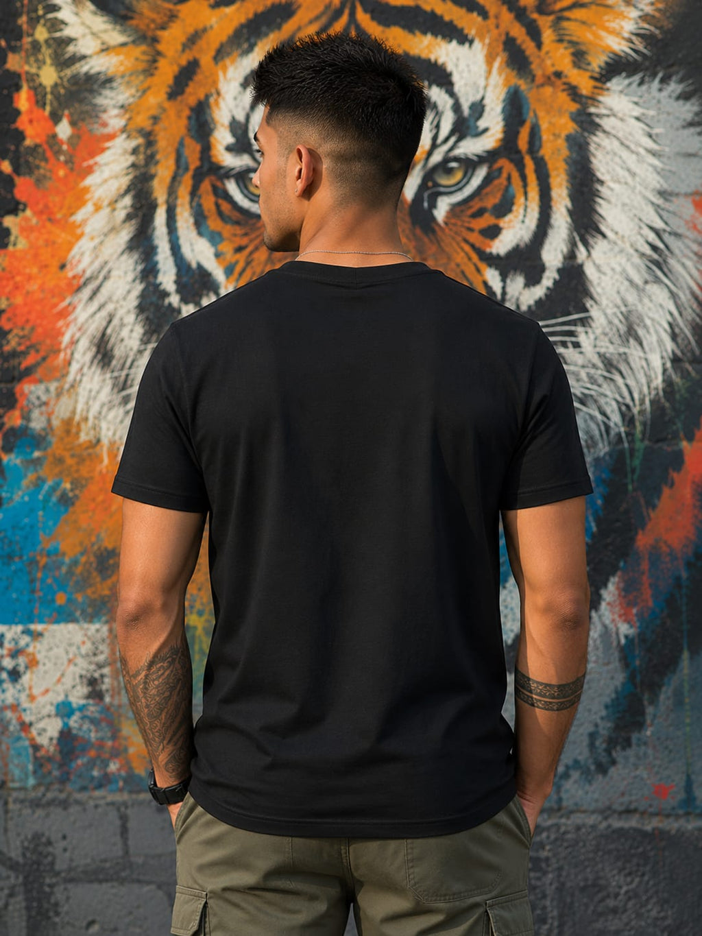 Men's Premium Black V-Neck T-Shirt