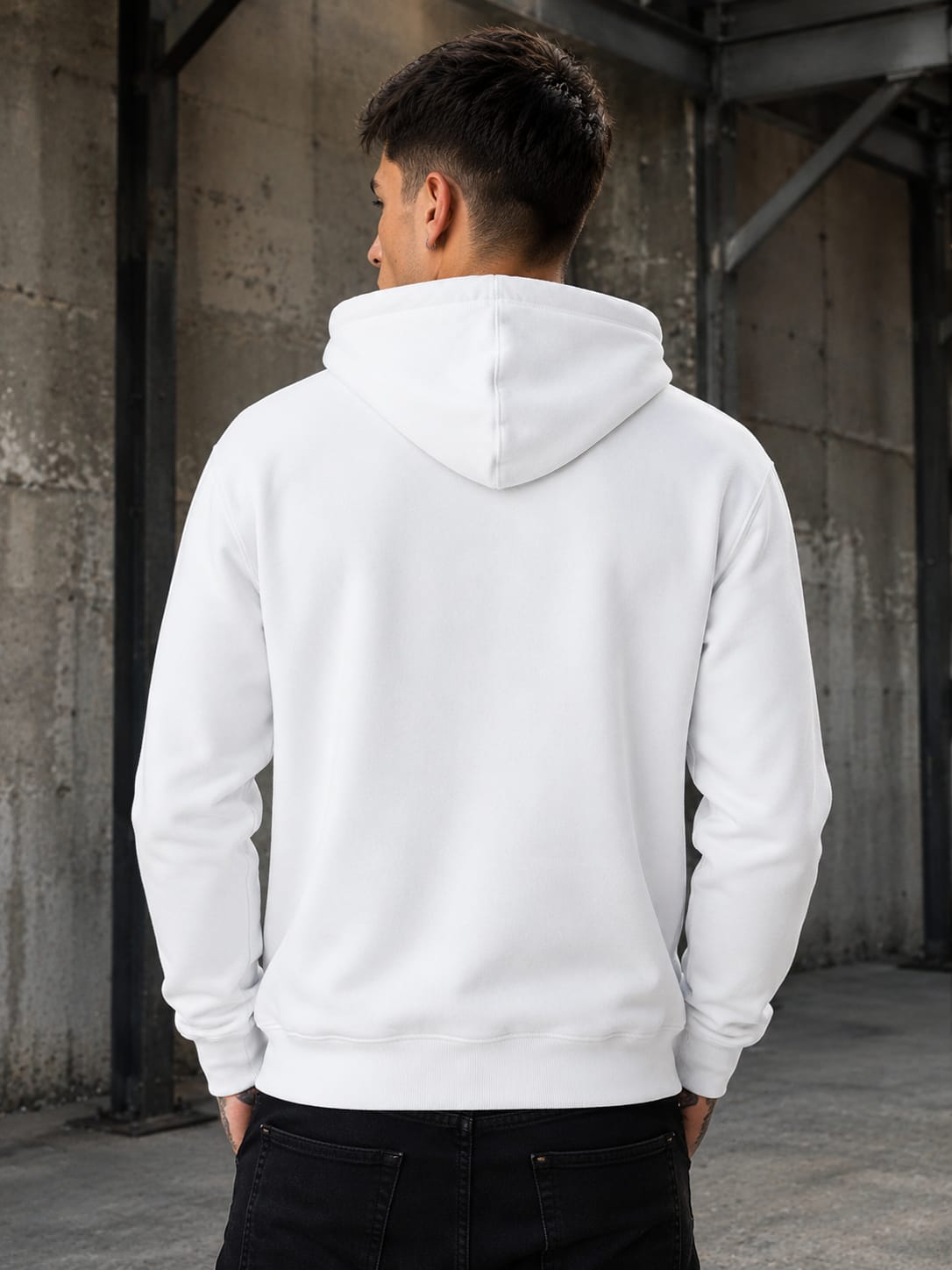 Men's White Hoodie