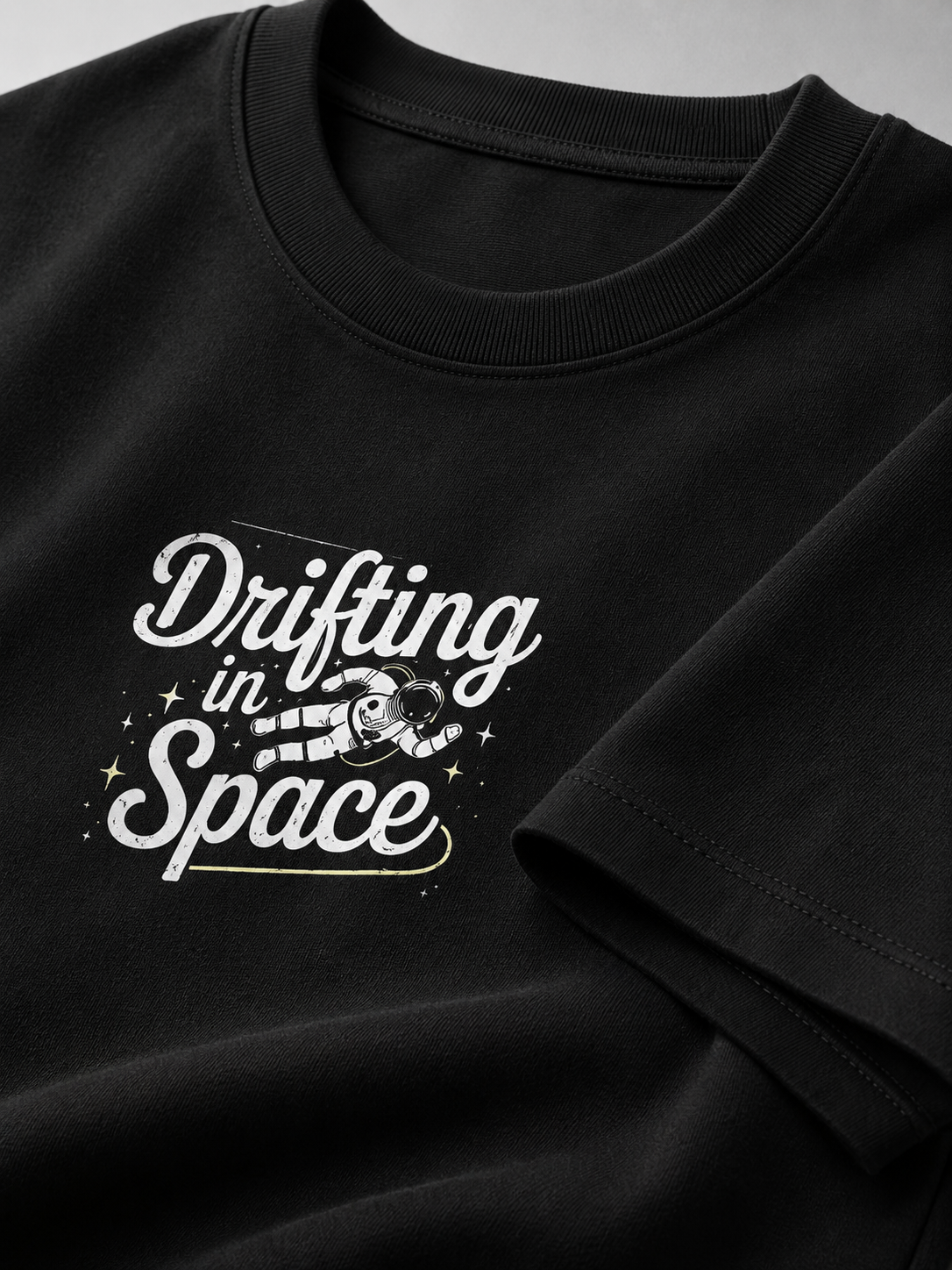 Men's Navy Blue DIS Typography Oversized T-Shirt