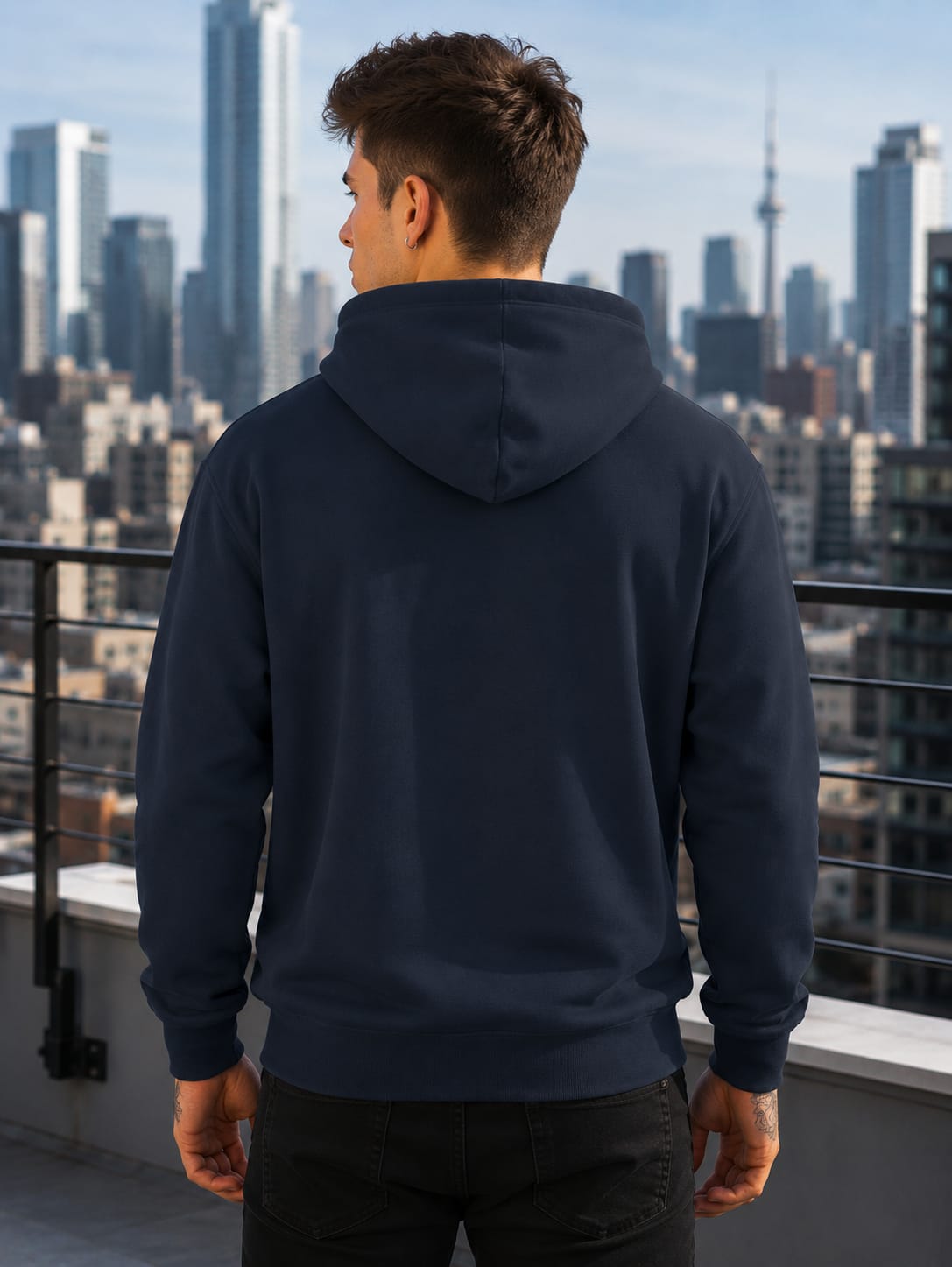 Men's Navy Blue Hoodie
