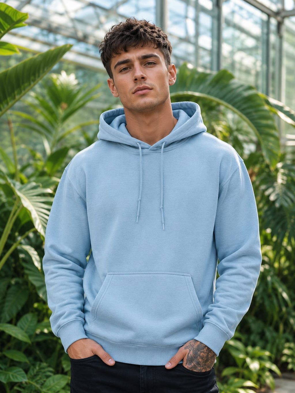 Men's Baby Blue Hoodies