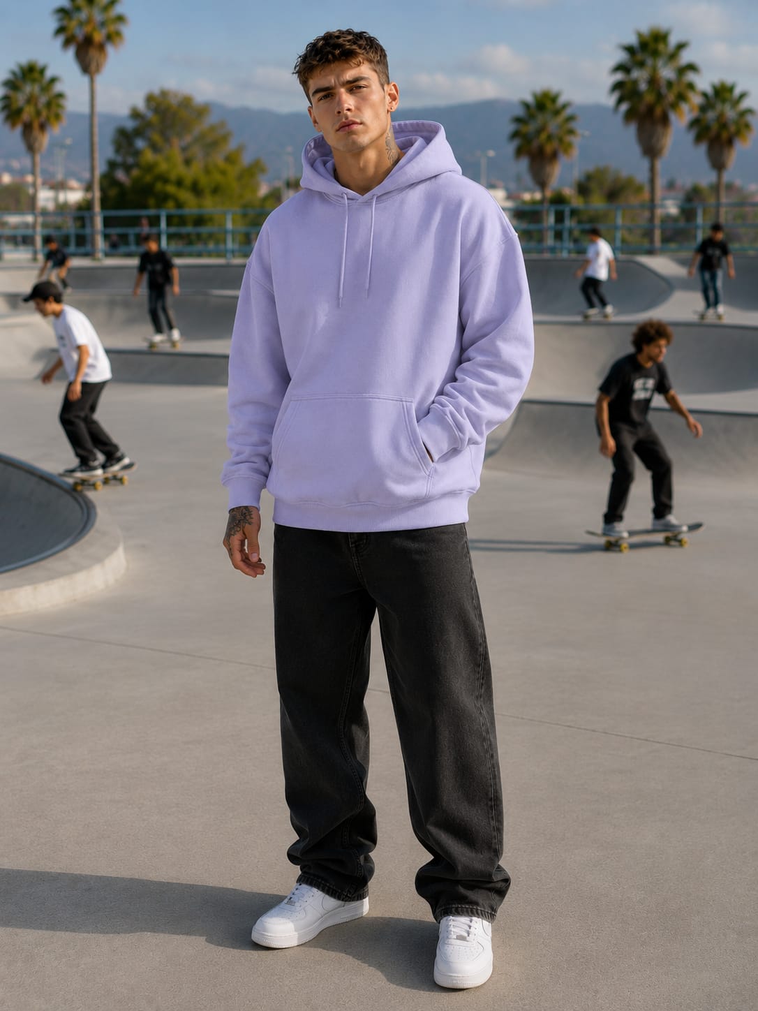 Men's Levender Oversized Hoodie