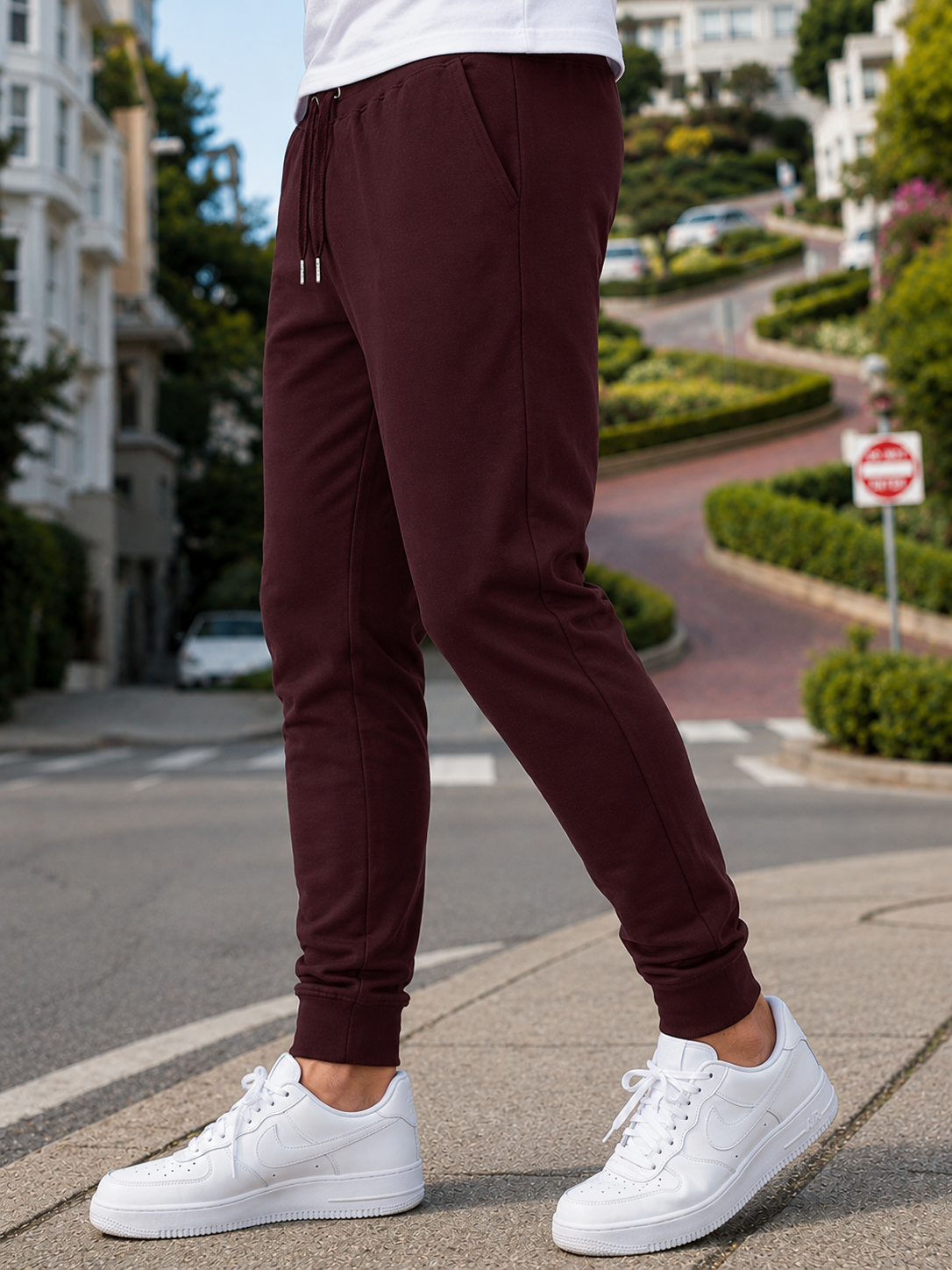 Men's Maroon Joggers