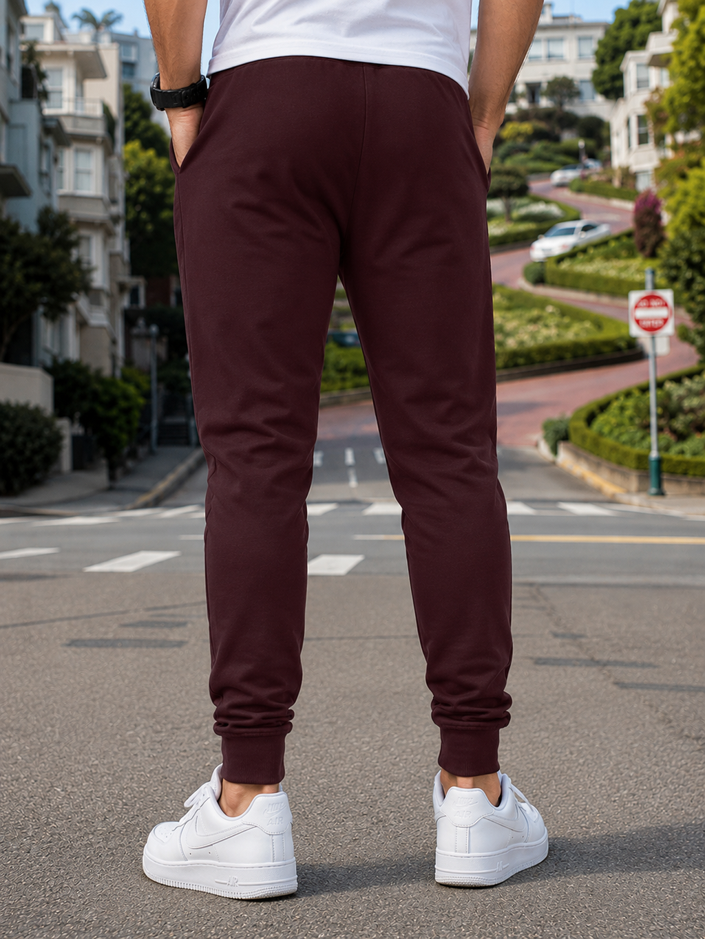 Men's Maroon Joggers