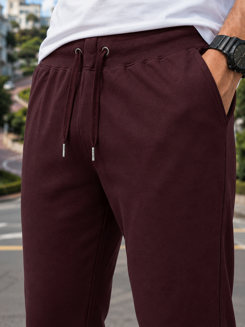 Men's Maroon Joggers