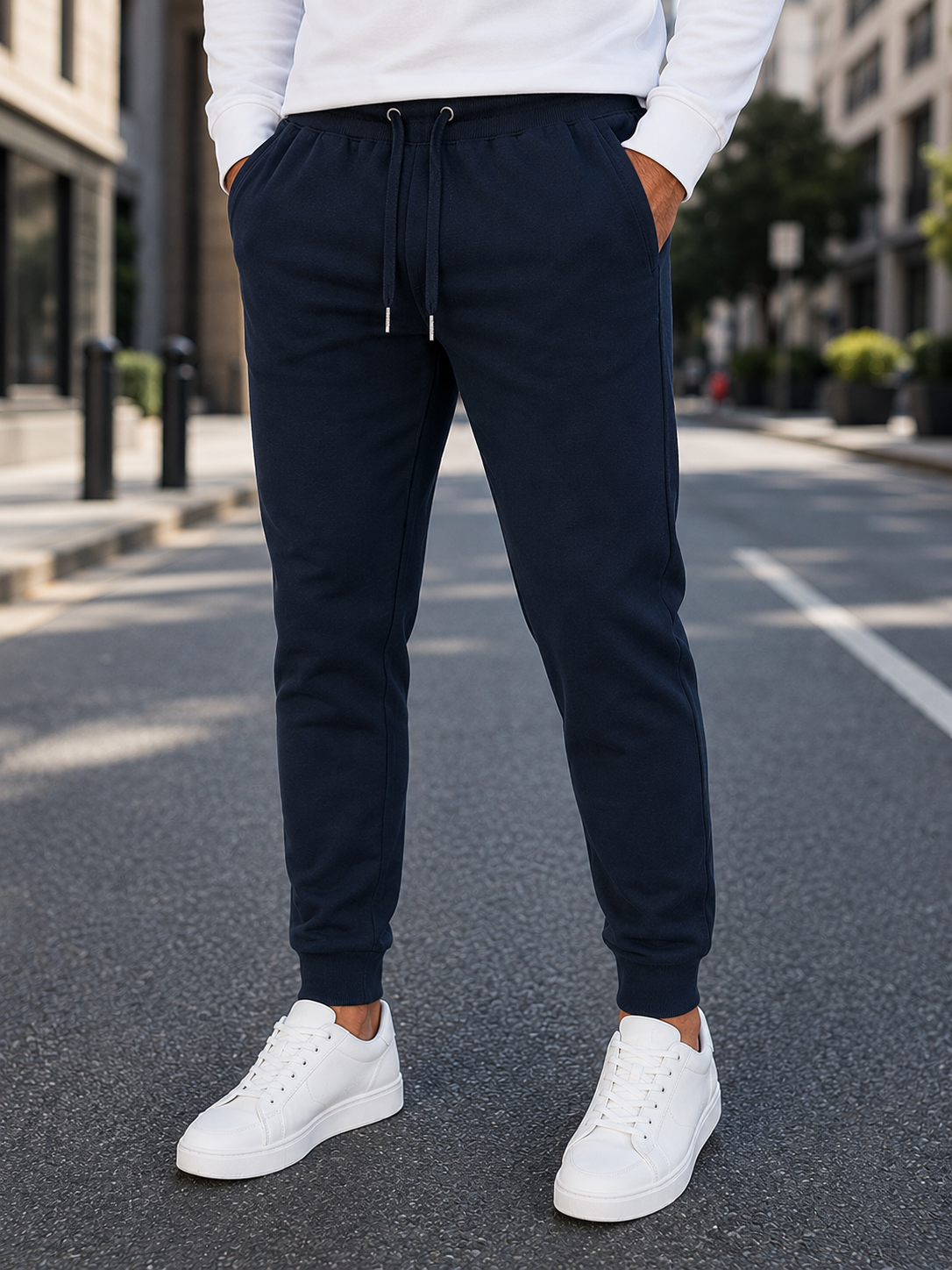 Men's Navy Blue Joggers
