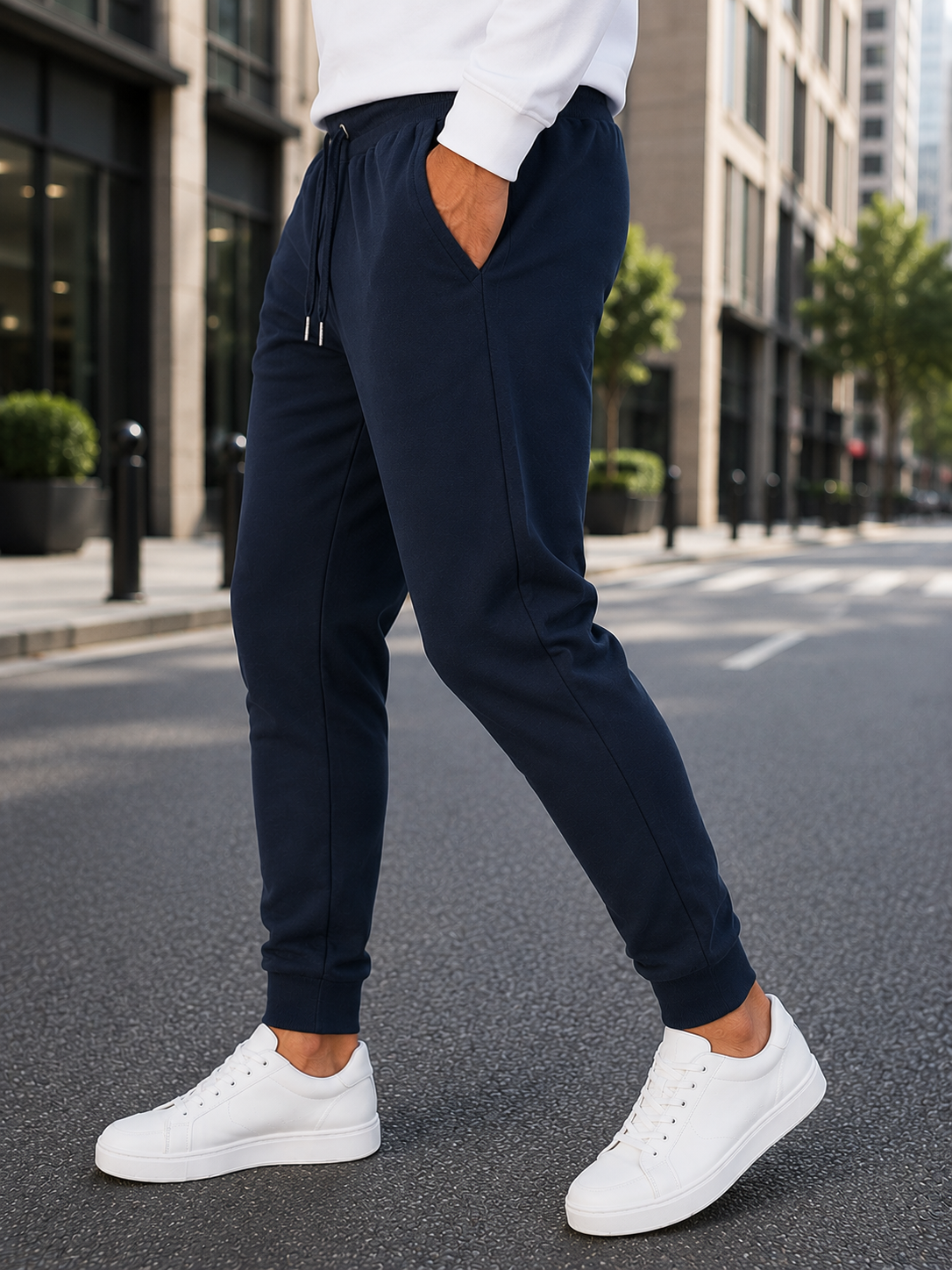 Men's Navy Blue Joggers
